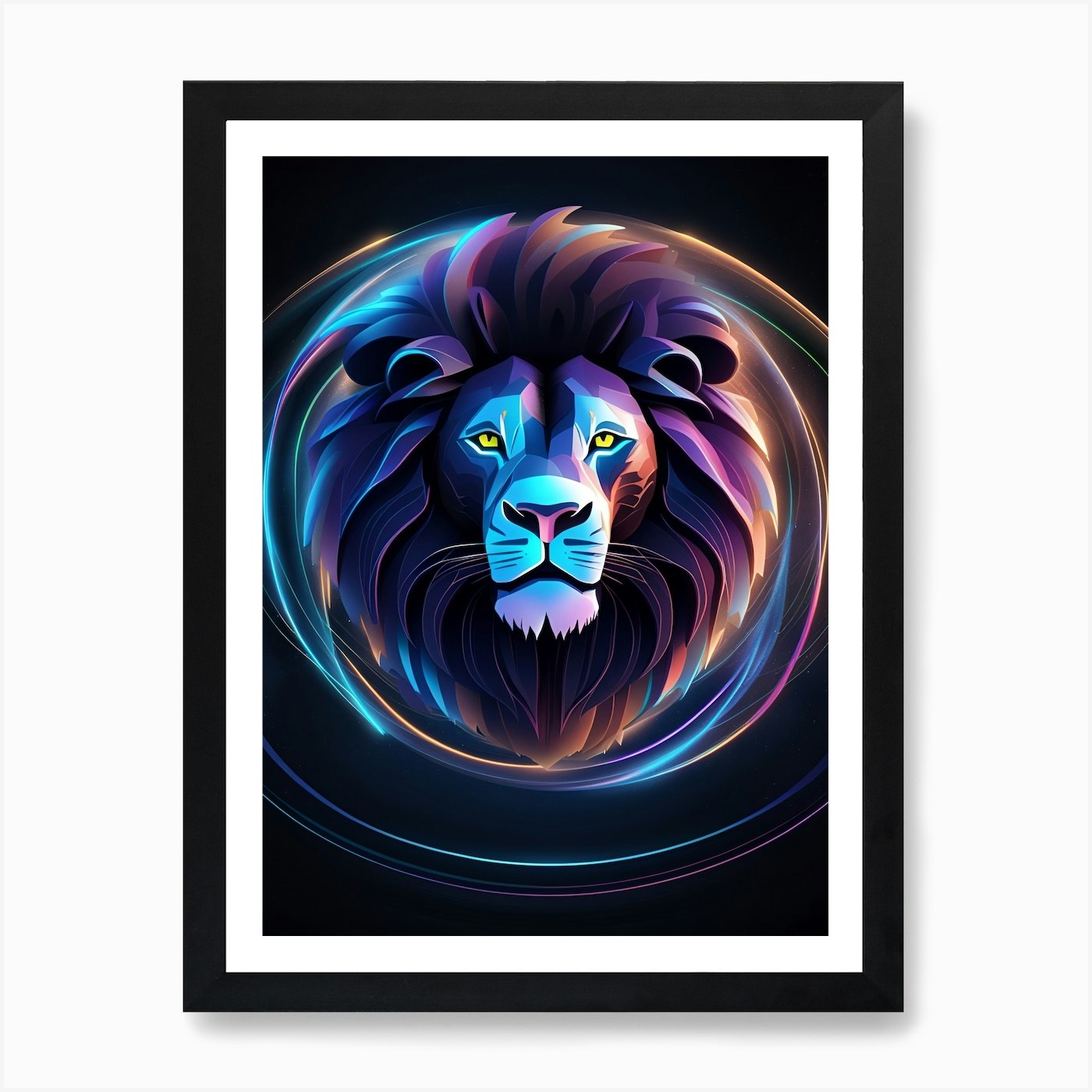Lion Head 2 Art Print Framed Wall Art Poster Canvas Print Picture