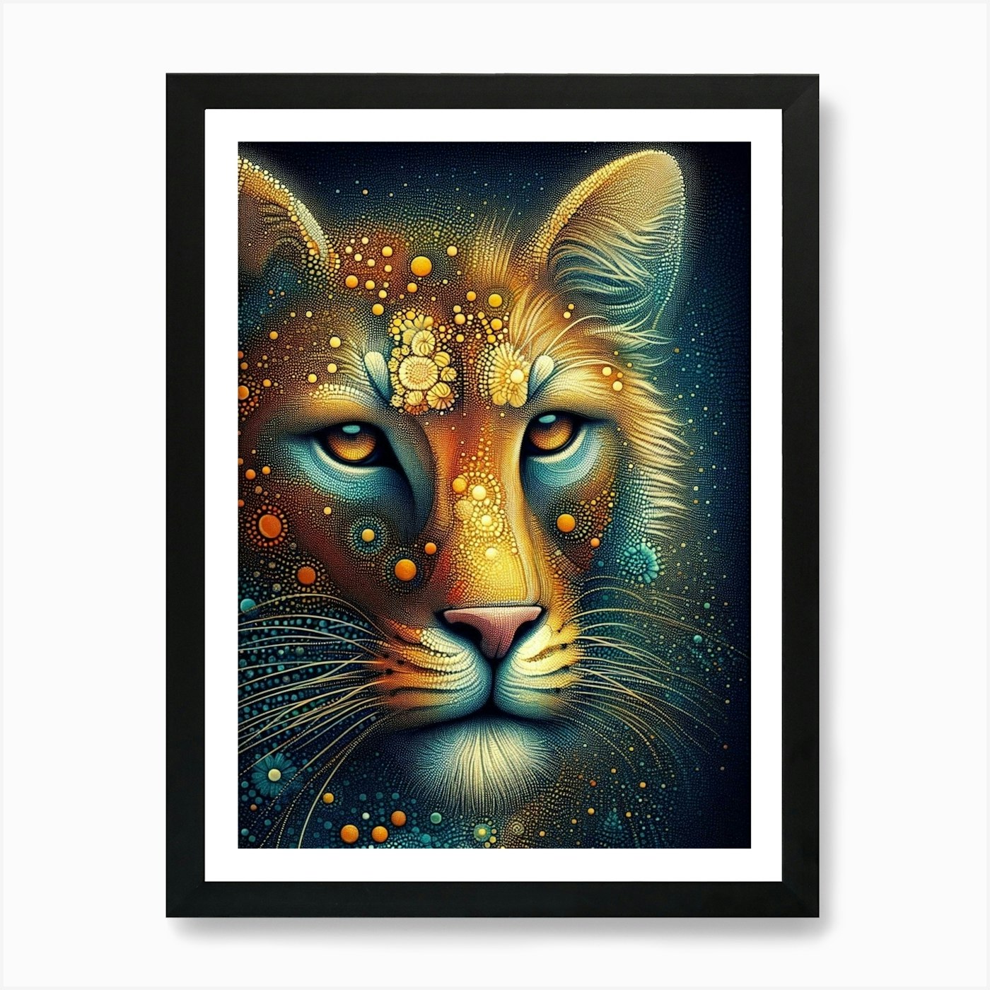 Lion Painting Art Print Framed Wall Art Poster Canvas Print Picture