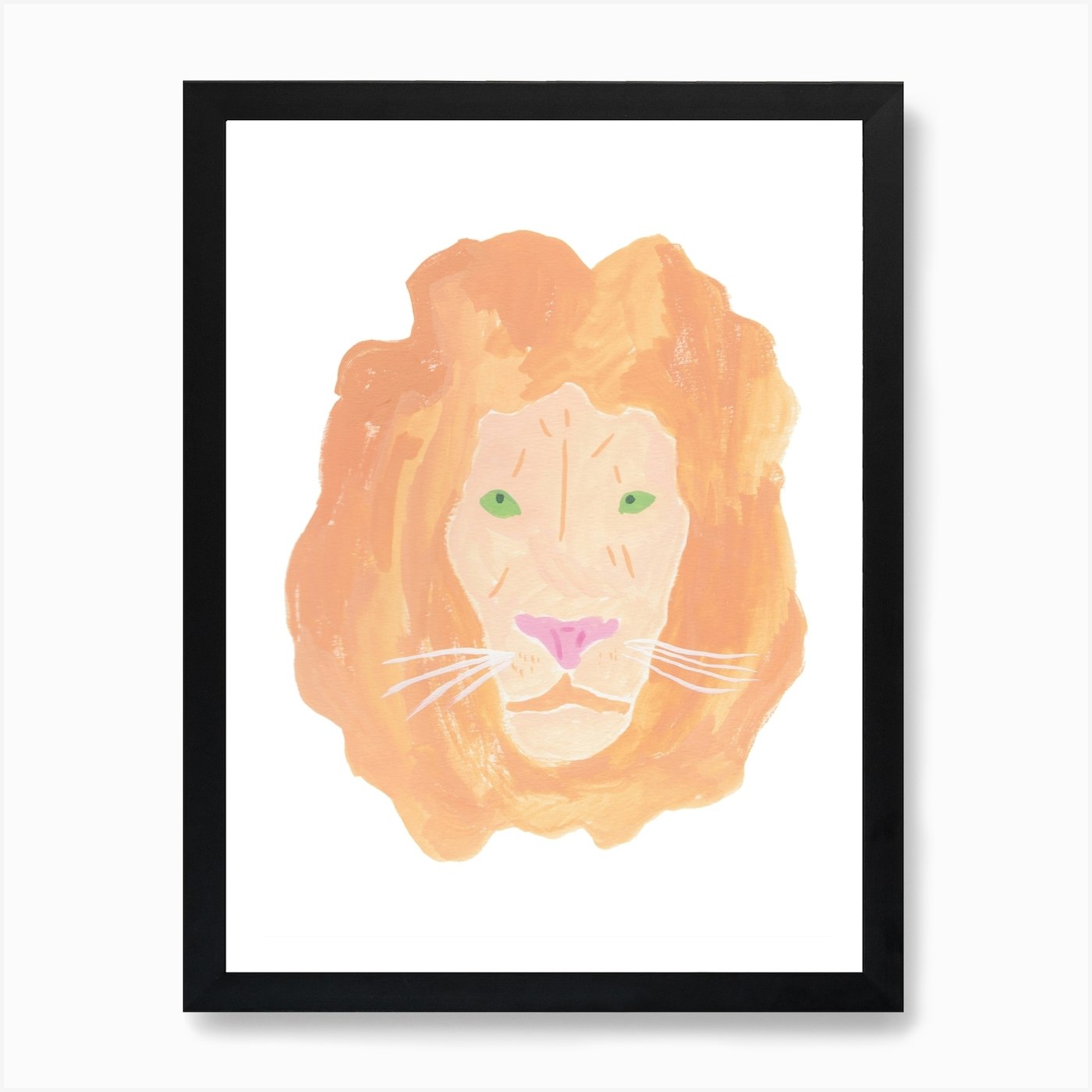 Lion of Courage Art Print Framed Wall Art Poster Canvas Print Picture