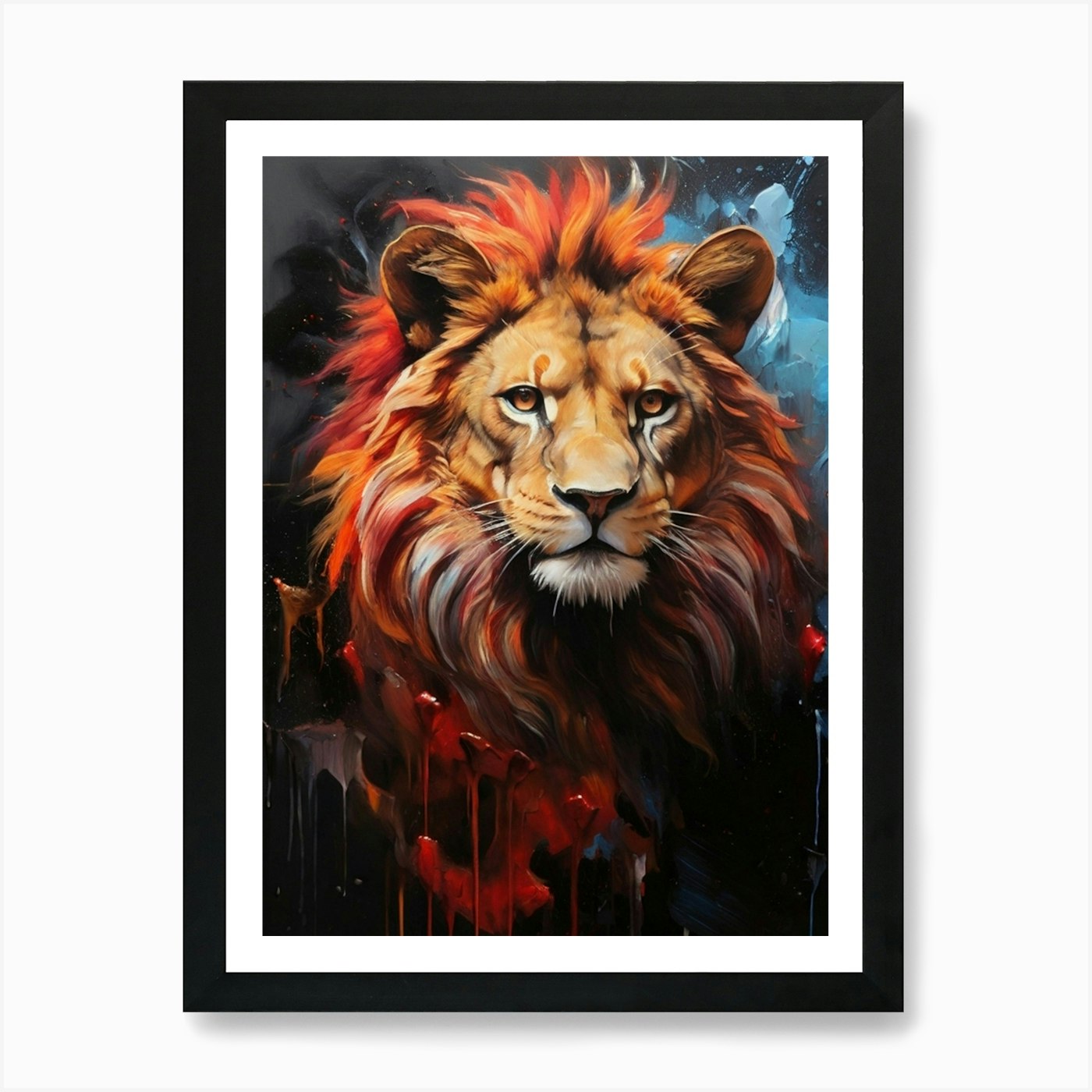 Lion painting 2 Art Print Framed Wall Art Poster Canvas Print Picture