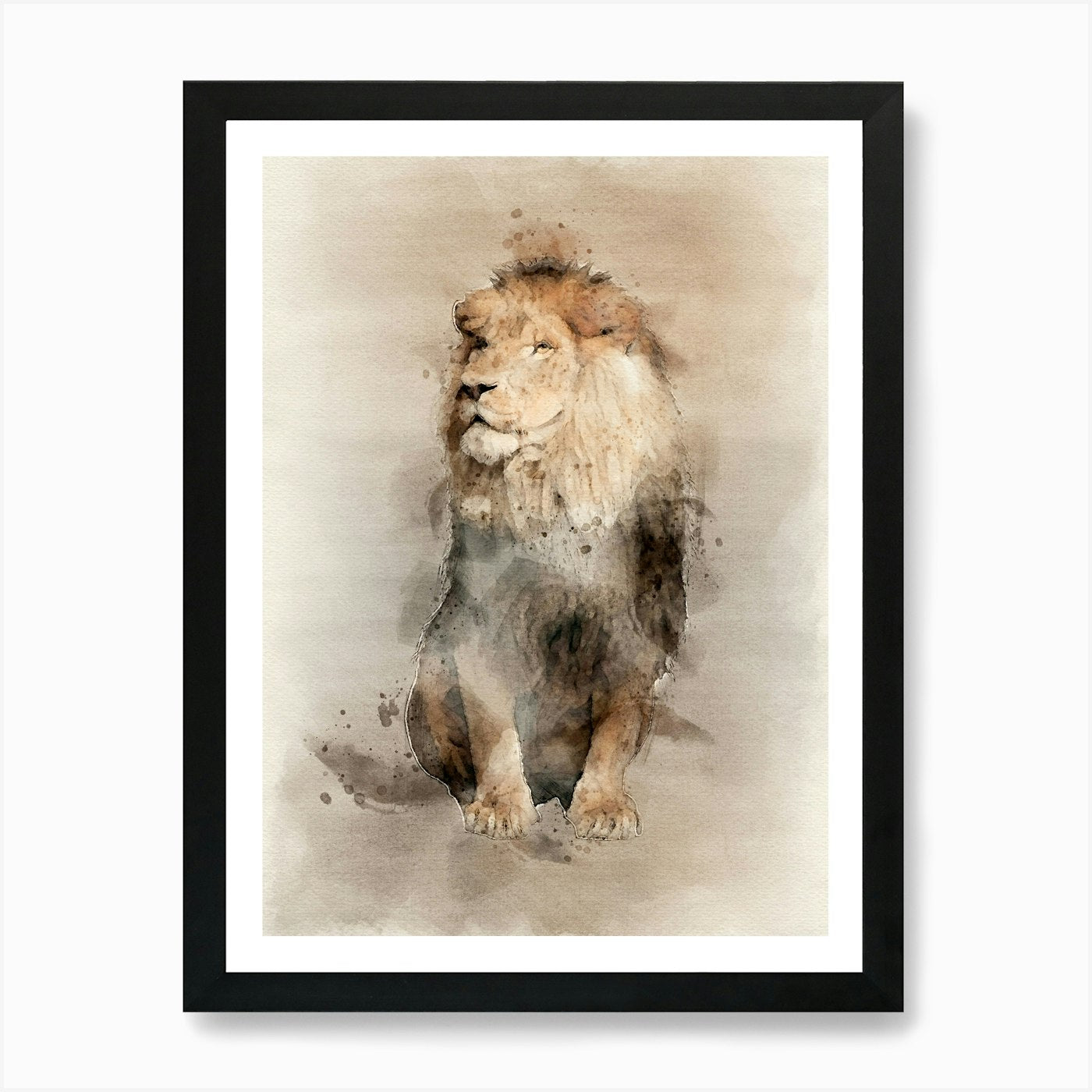 King Animal Lion Art Print Framed Wall Art Poster Canvas Print Picture
