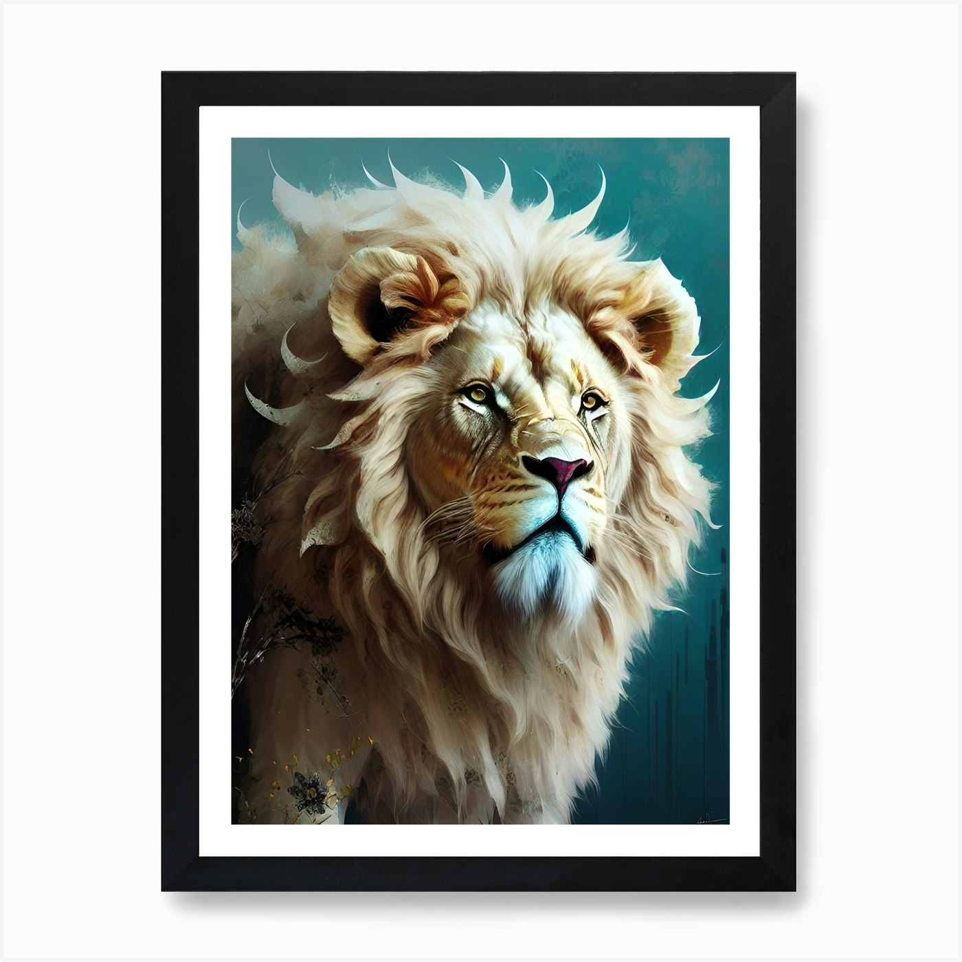 Lion art 42 Art Print Framed Wall Art Poster Canvas Print Picture