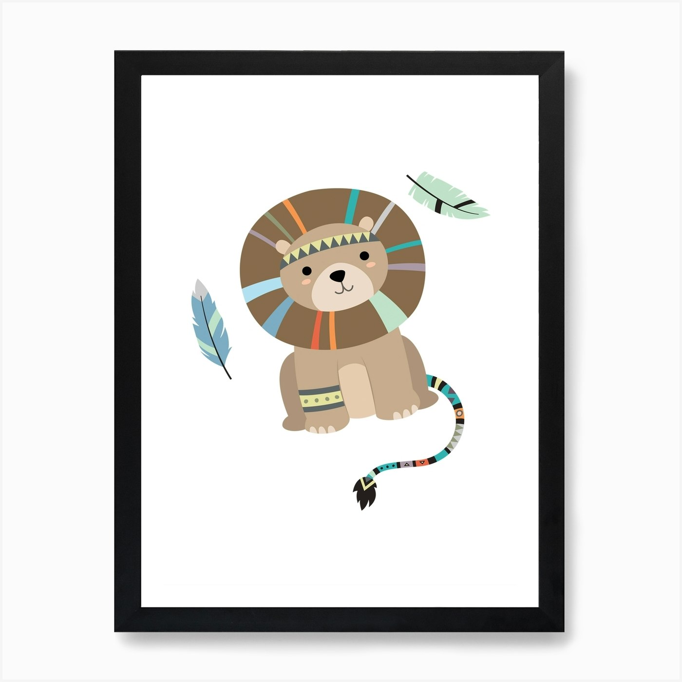 Lion Art Print Framed Wall Art Poster Canvas Print Picture