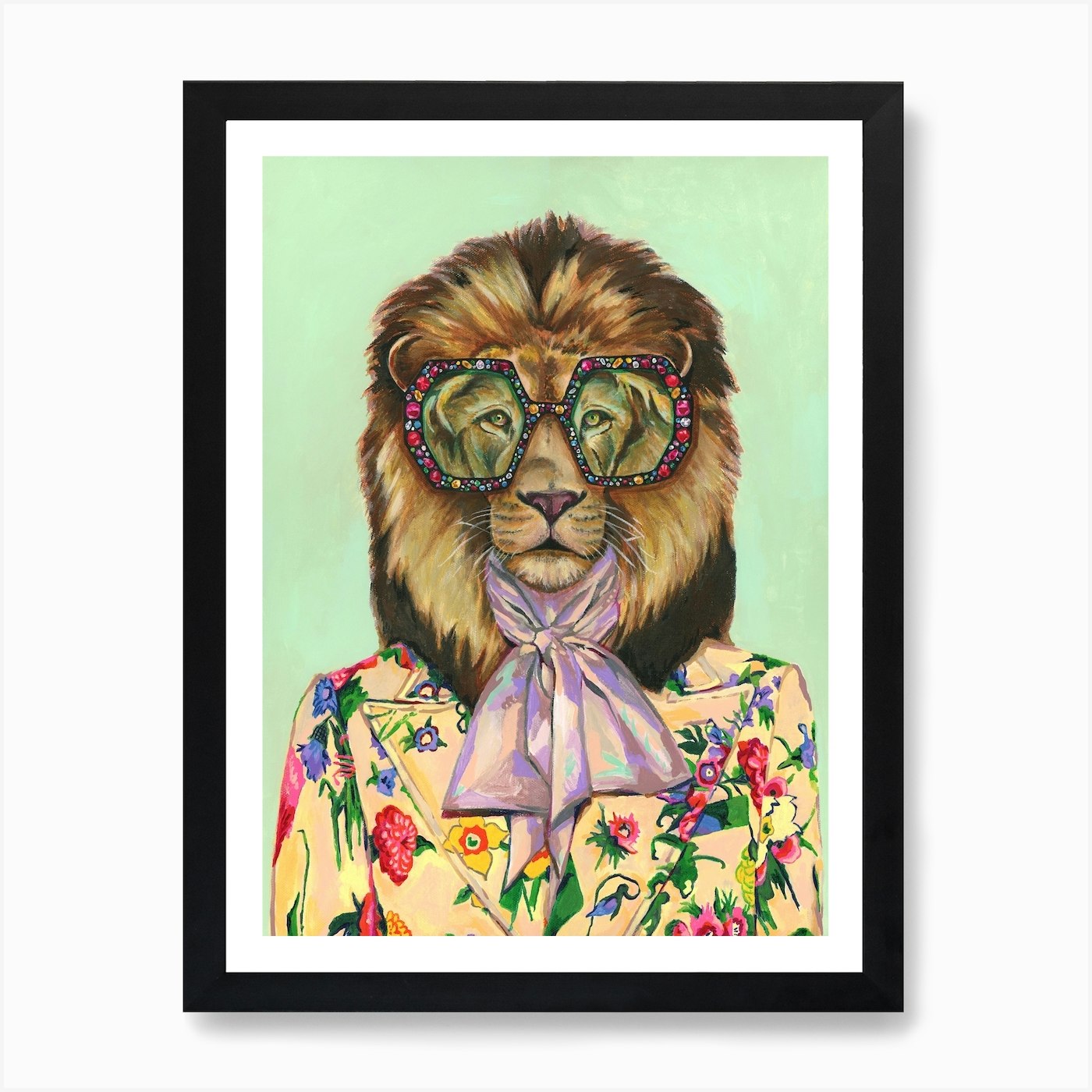 Lion Art Print Framed Wall Art Poster Canvas Print Picture