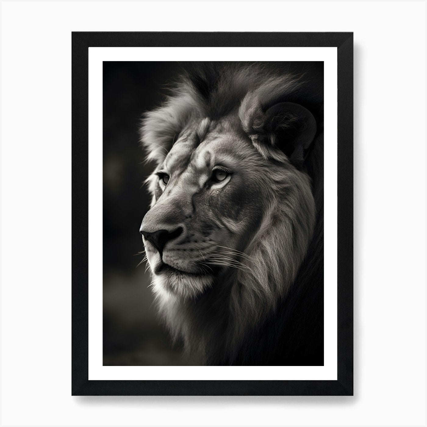 Portrait Of A Lion 1 Art Print Framed Wall Art Poster Canvas Print Picture