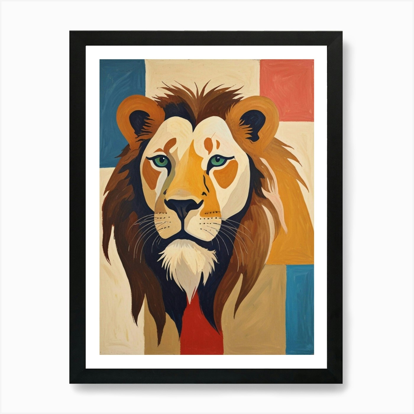 The Lion Art Print Framed Wall Art Poster Canvas Print Picture
