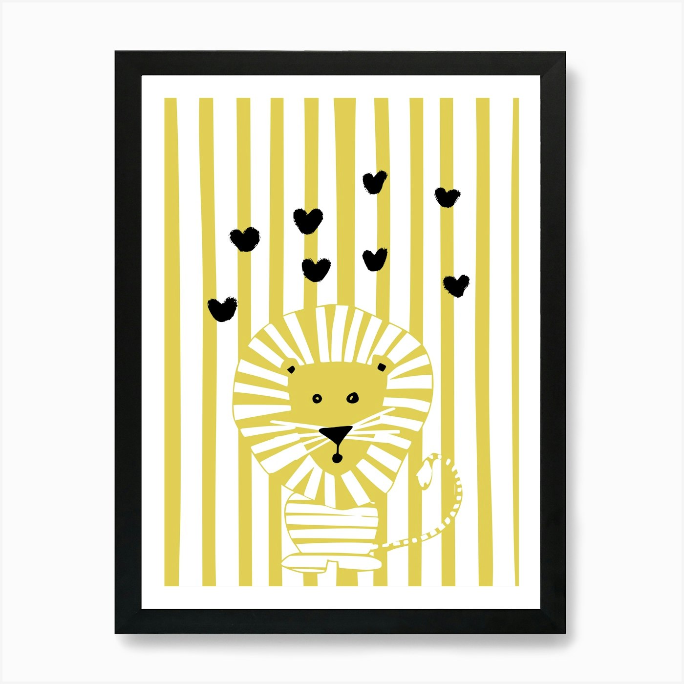 Cool Lion Art Print Framed Wall Art Poster Canvas Print Picture