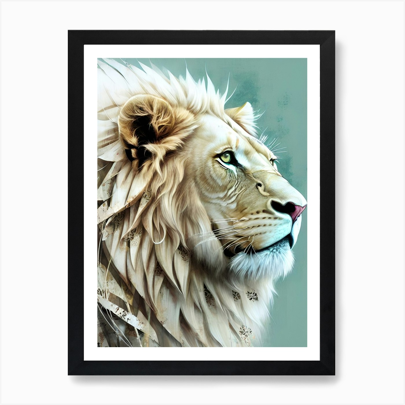 Lion art 57 Art Print Framed Wall Art Poster Canvas Print Picture
