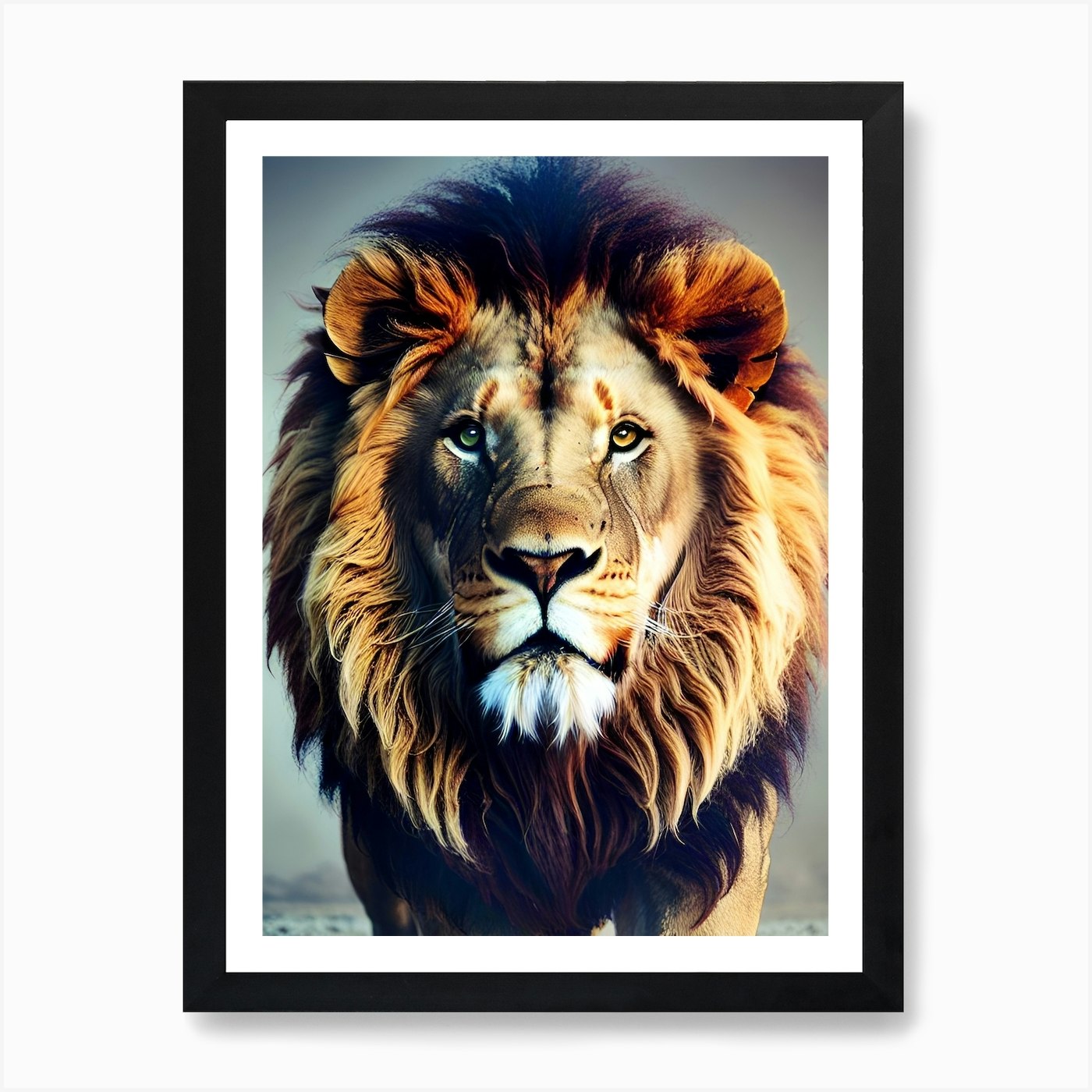 Lion 2 Art Print Framed Wall Art Poster Canvas Print Picture
