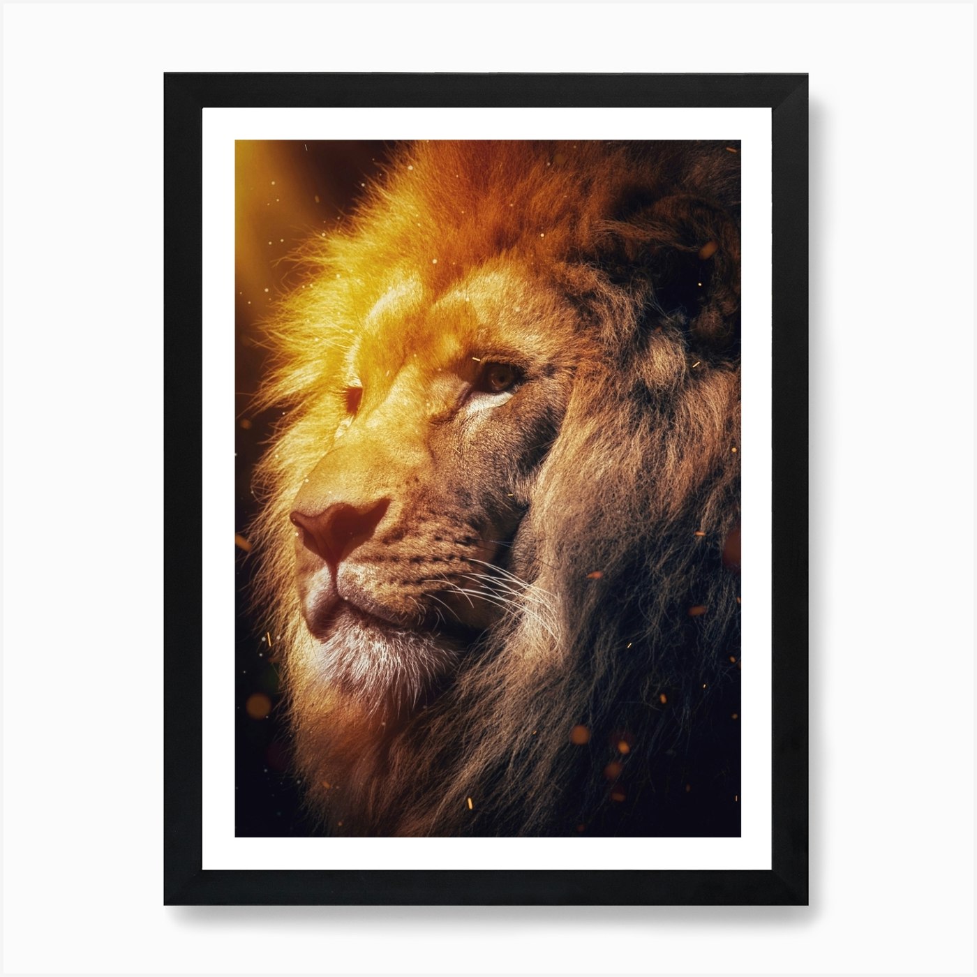 The Spirit Of The Fire Lion King 1 Framed Wall Art Poster Canvas Print Picture