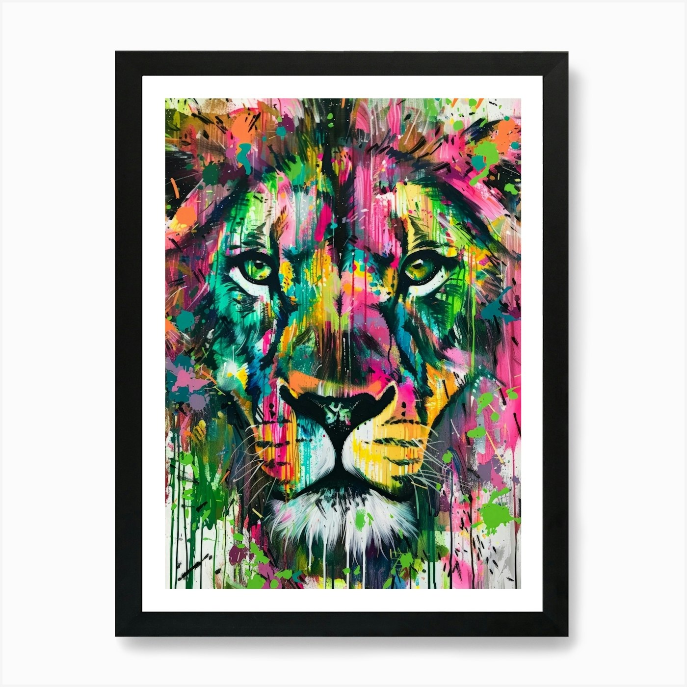 Lion Painting 1 Art Print Framed Wall Art Poster Canvas Print Picture