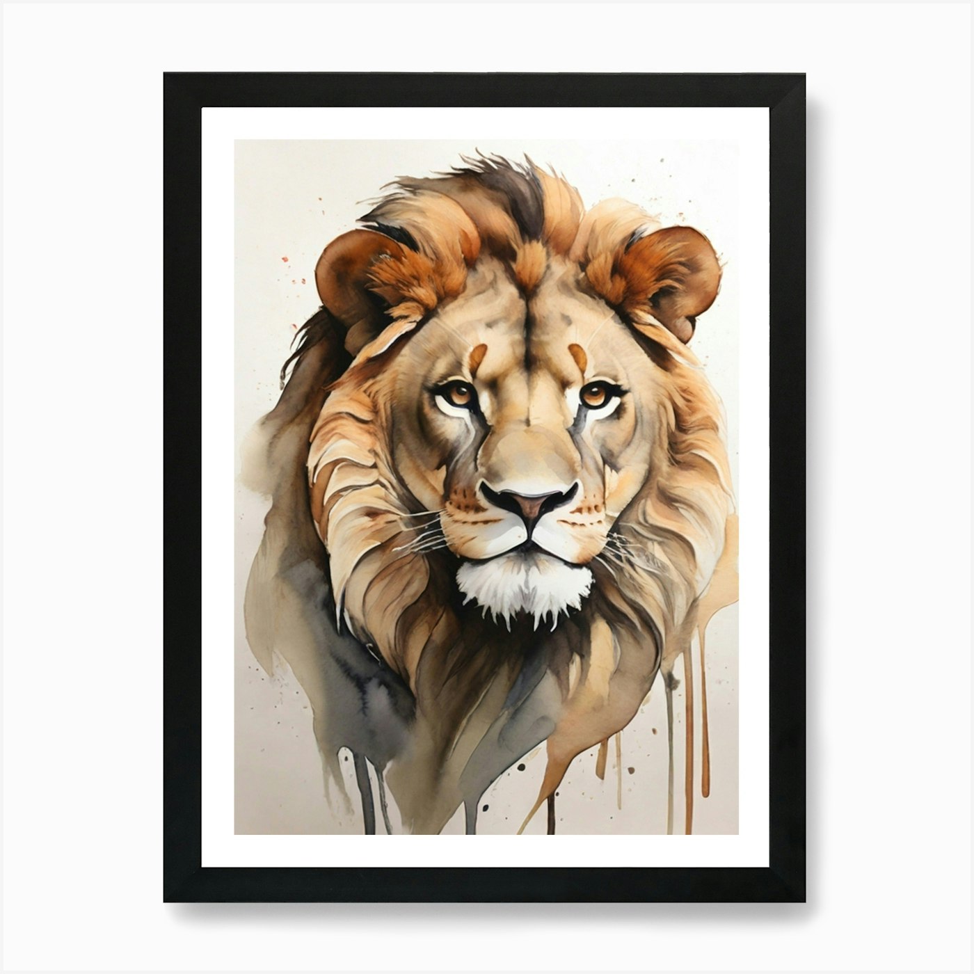 Lion Painting Art Print Framed Wall Art Poster Canvas Print Picture