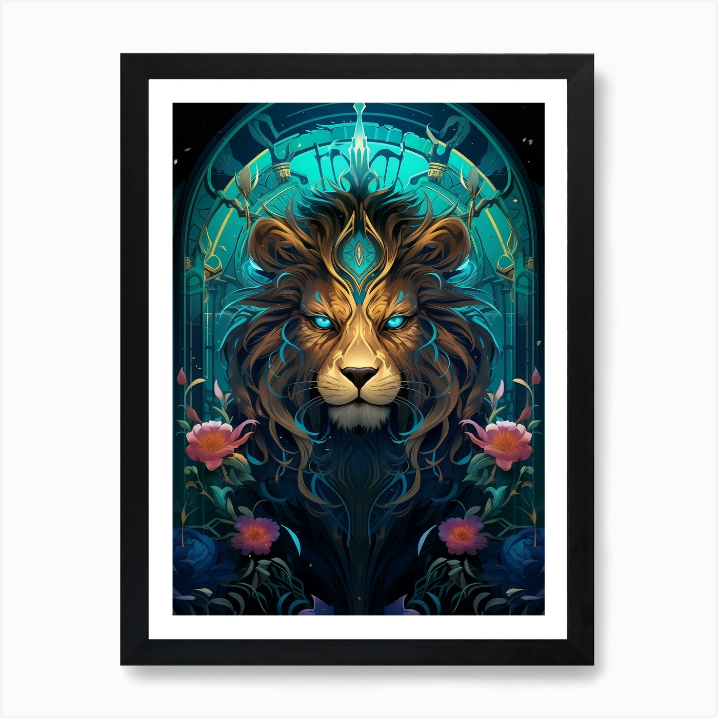 Lion Art 2 Art Print Framed Wall Art Poster Canvas Print Picture
