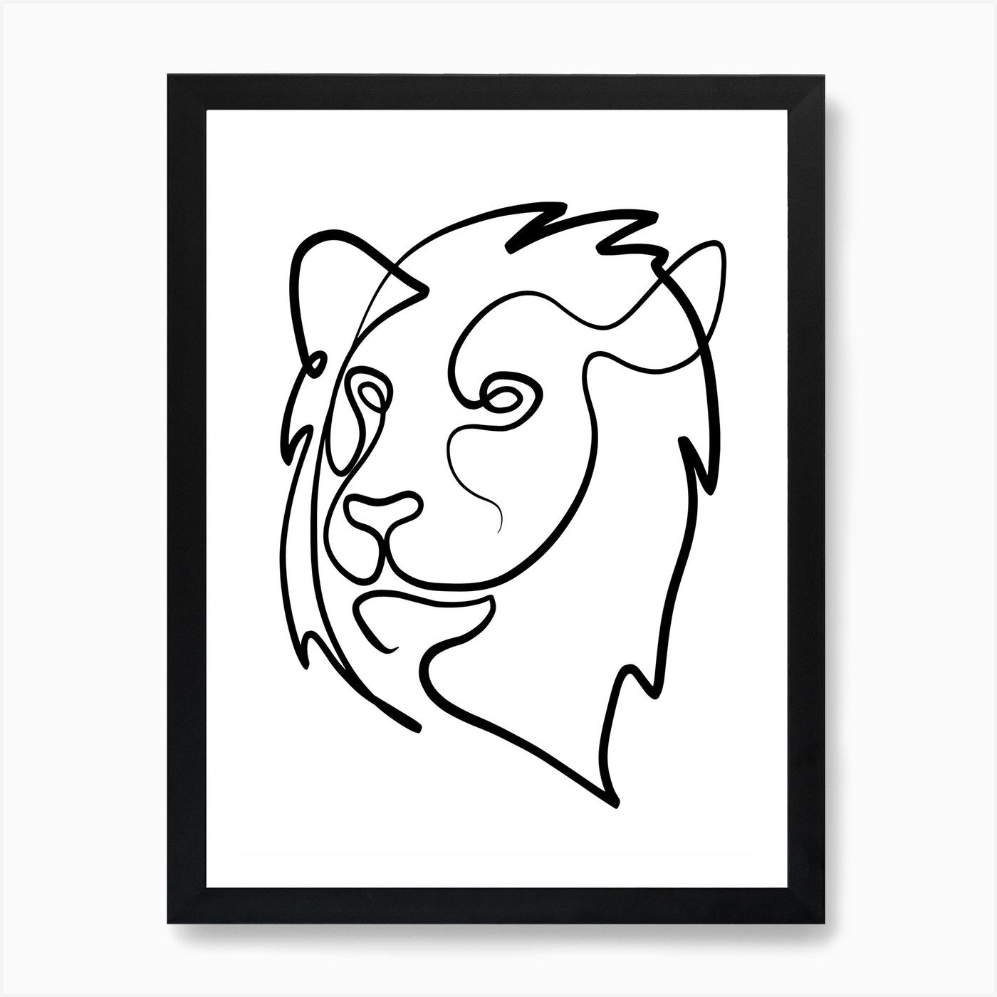 The Lion Art Print Framed Wall Art Poster Canvas Print Picture