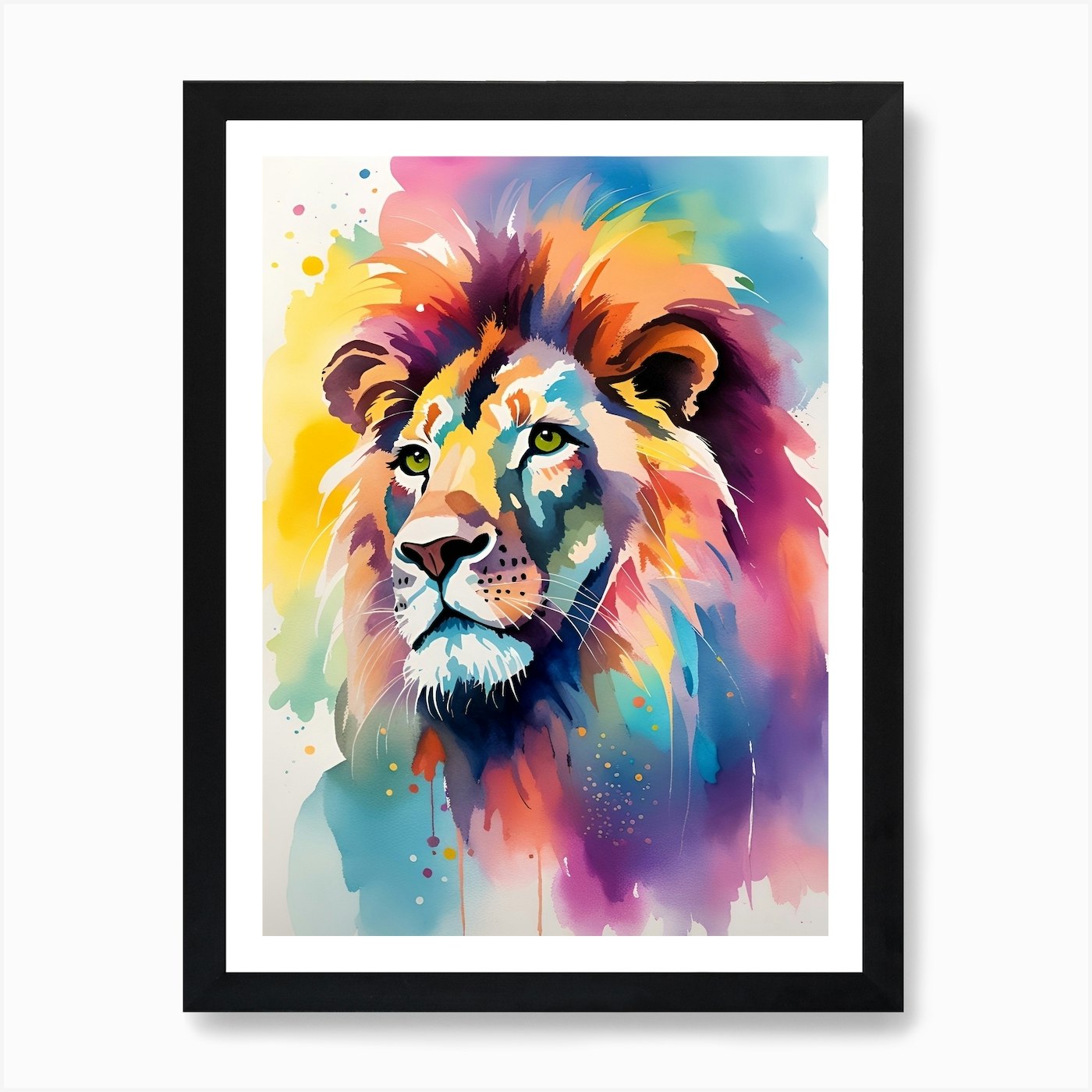Lion Painting 11 Art Print Framed Wall Art Poster Canvas Print Picture