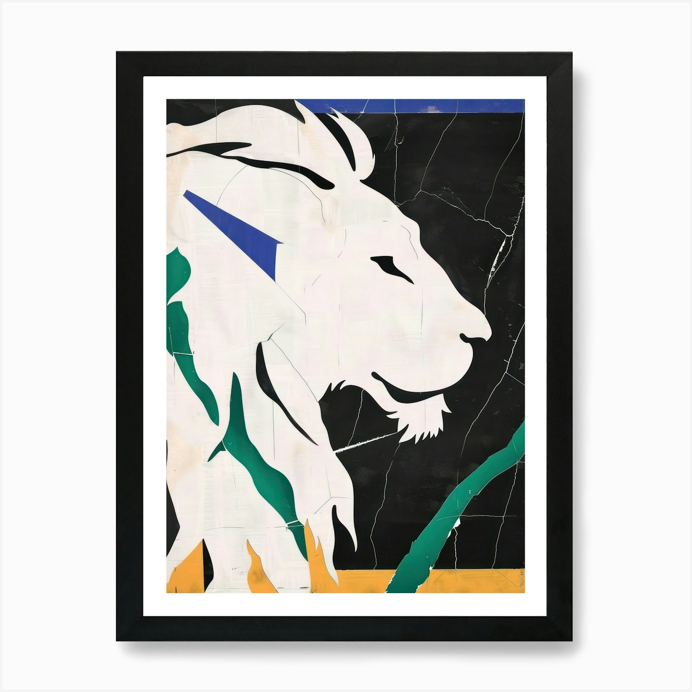 Lion 3 Cut Out Collage Art Print Framed Wall Art Poster Canvas Print Picture