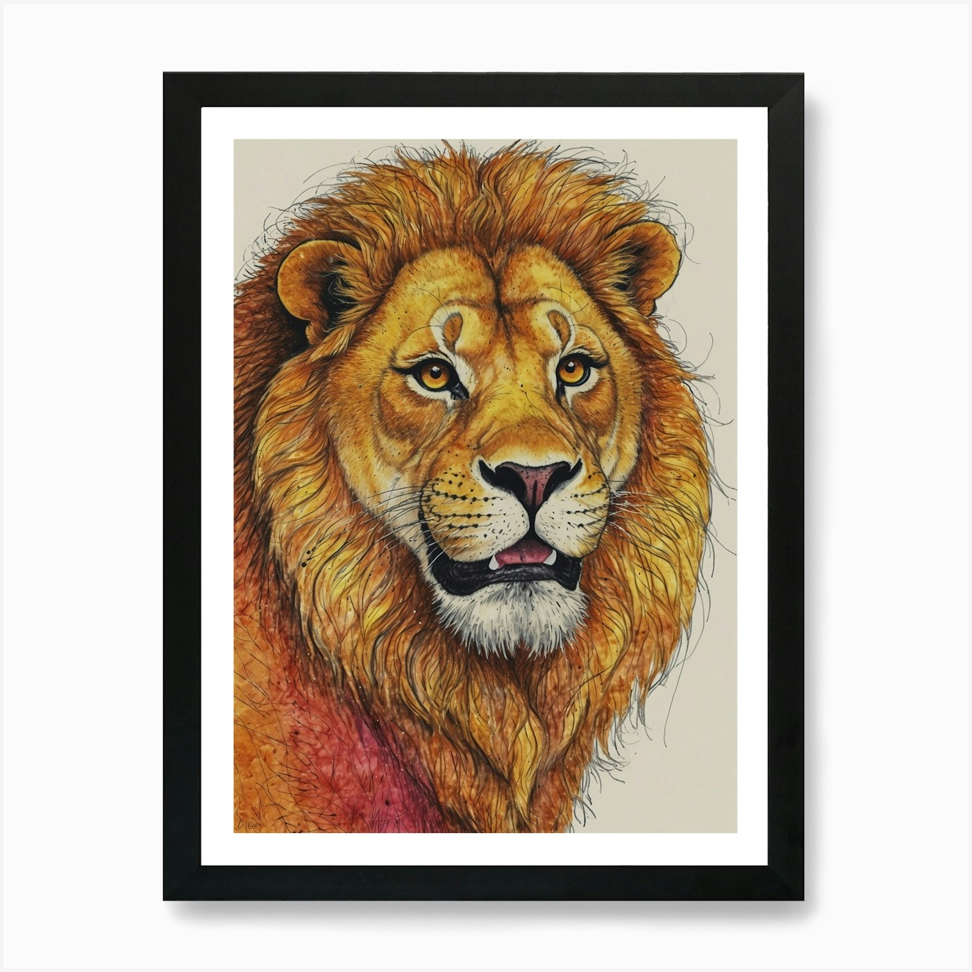Lion Canvas Print 1 Art Print Framed Wall Art Poster Canvas Print Picture