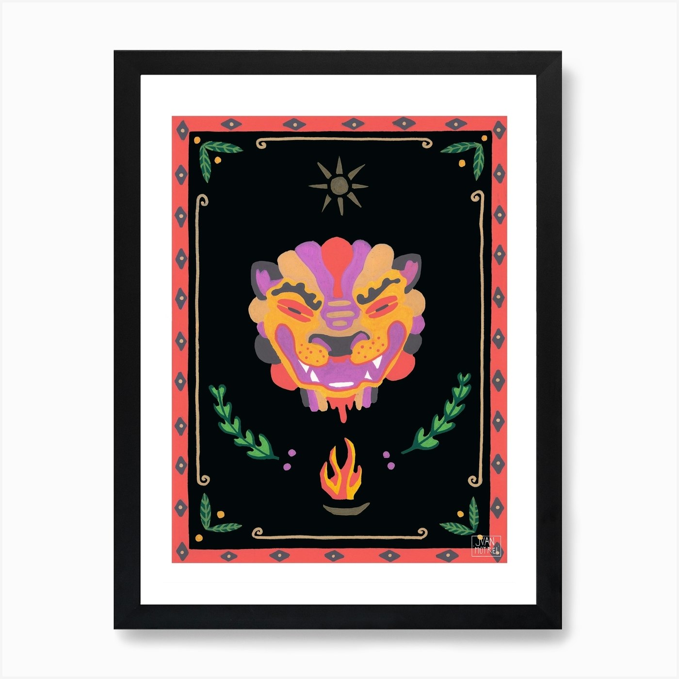 Lion Art Print Framed Wall Art Poster Canvas Print Picture