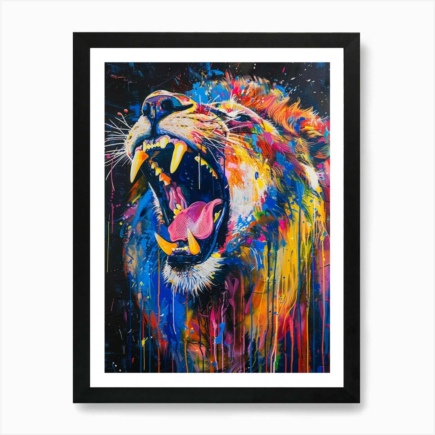 Lion illustration 1 Art Print Framed Wall Art Poster Canvas Print Picture