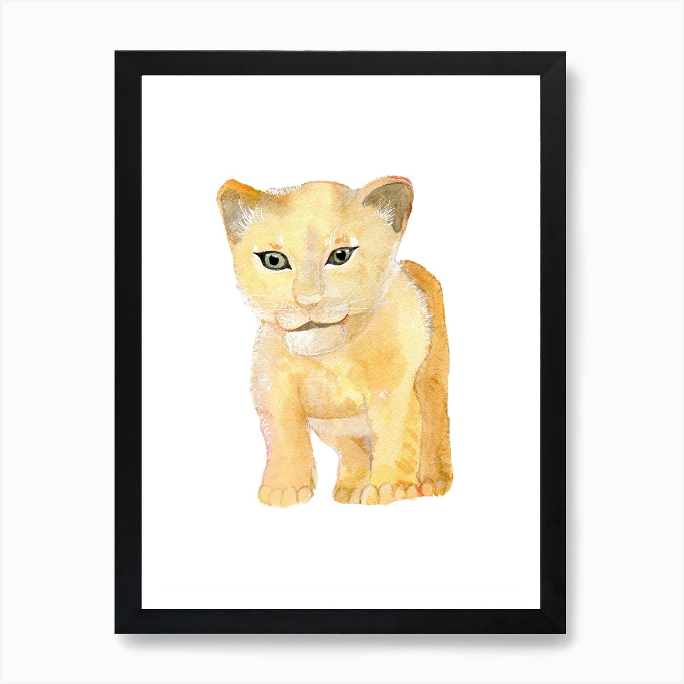 Lion Cub Art Print Framed Wall Art Poster Canvas Print Picture
