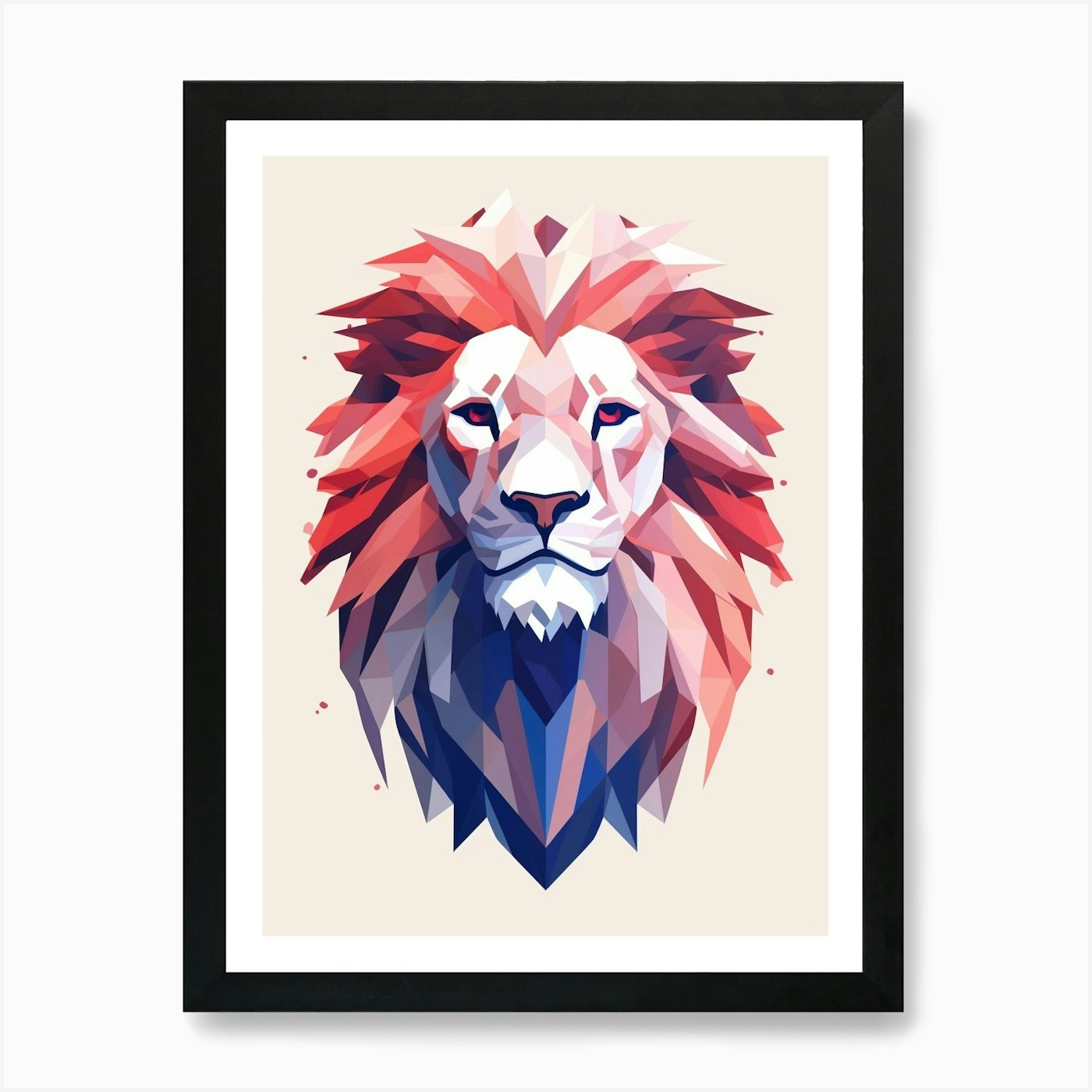 Lion Abstract Pop Art 1 Art Print Framed Wall Art Poster Canvas Print Picture
