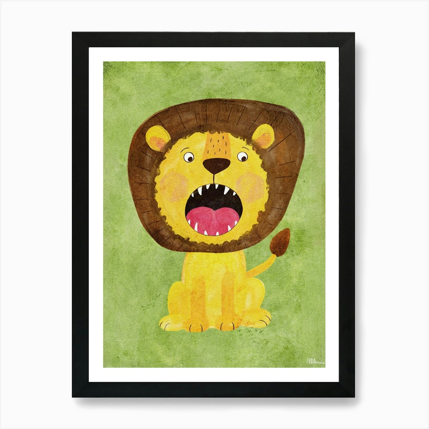 Lion Print Art Print Framed Wall Art Poster Canvas Print Picture