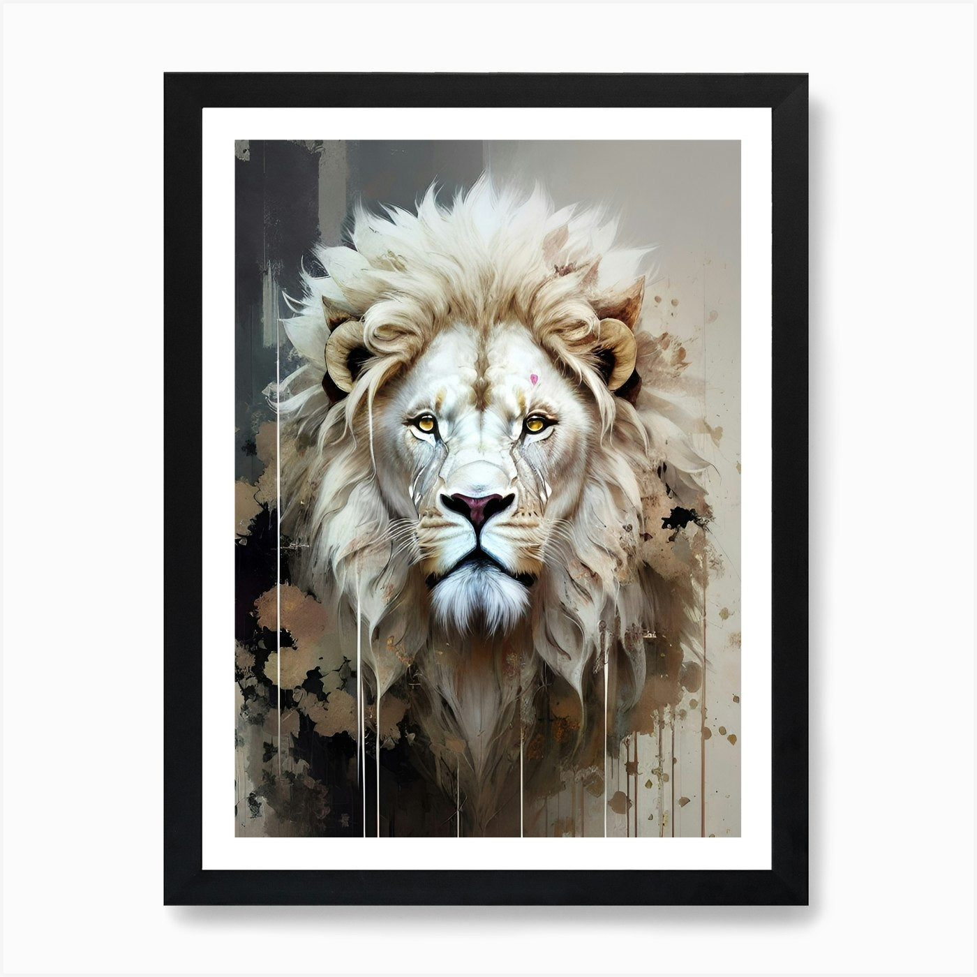 Lion Painting 97 Art Print Framed Wall Art Poster Canvas Print Picture