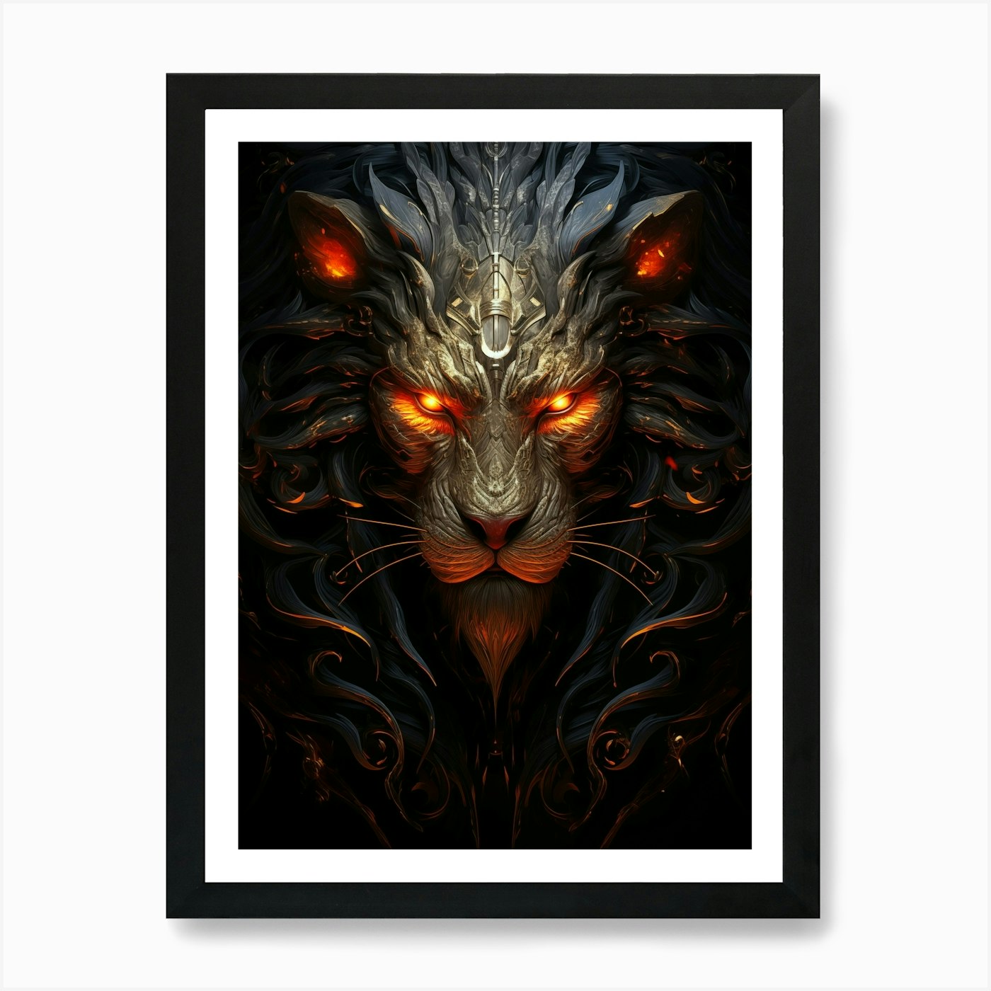 Lion Hd Wallpaper Art Print Framed Wall Art Poster Canvas Print Picture
