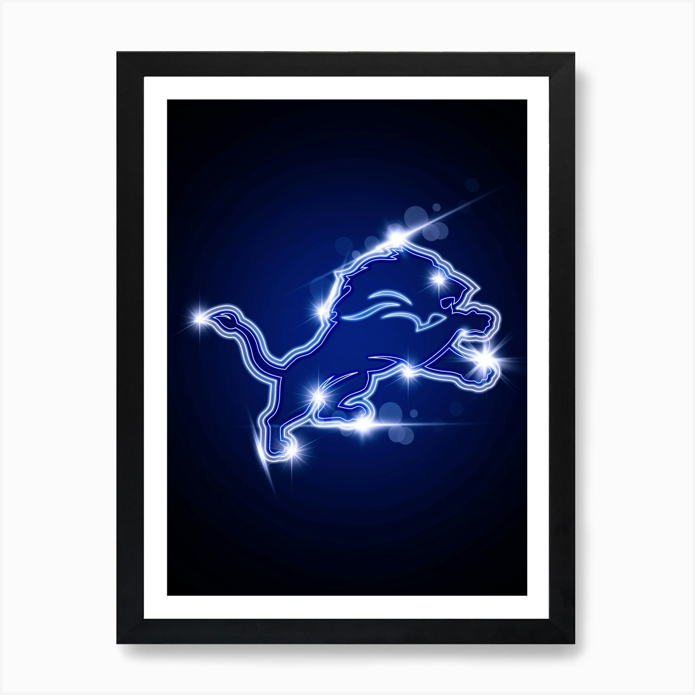 Detroit Lions 1 Art Print Framed Wall Art Poster Canvas Print Picture