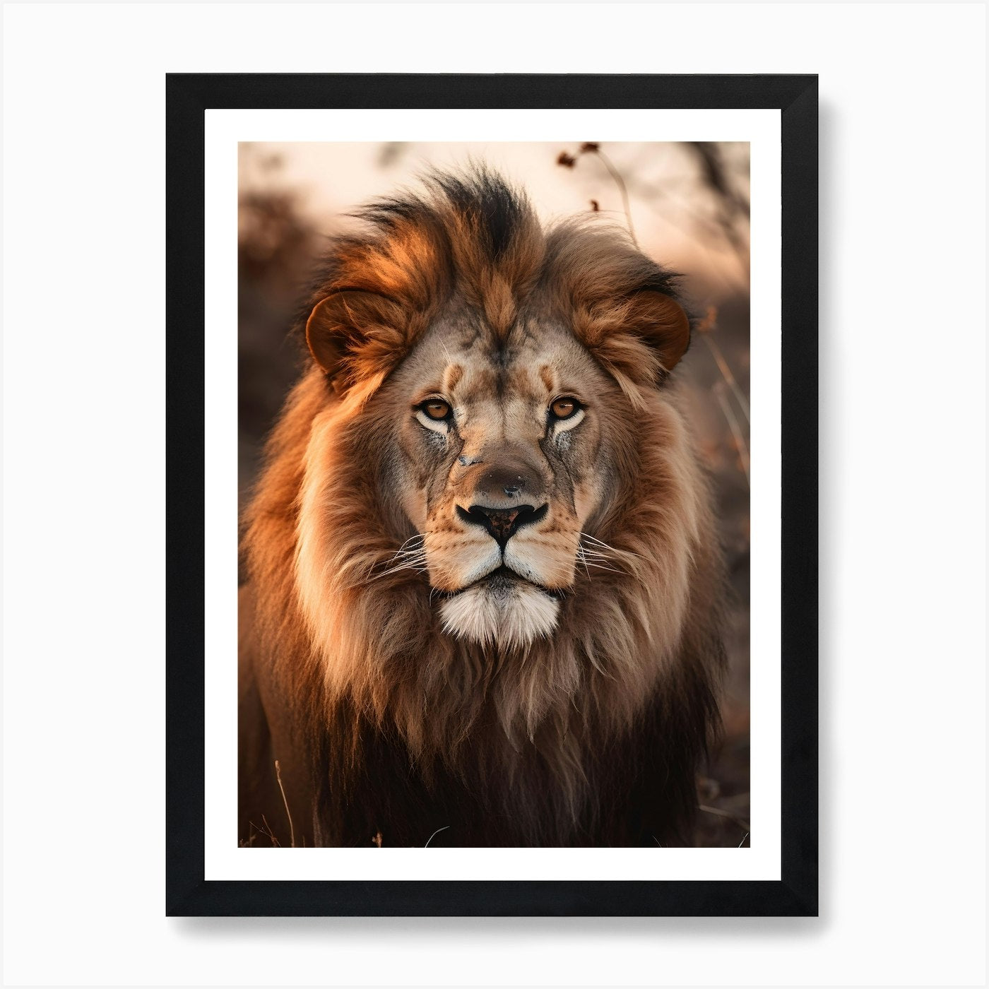 Portrait Of A Lion V1 1 Art Print Framed Wall Art Poster Canvas Print Picture