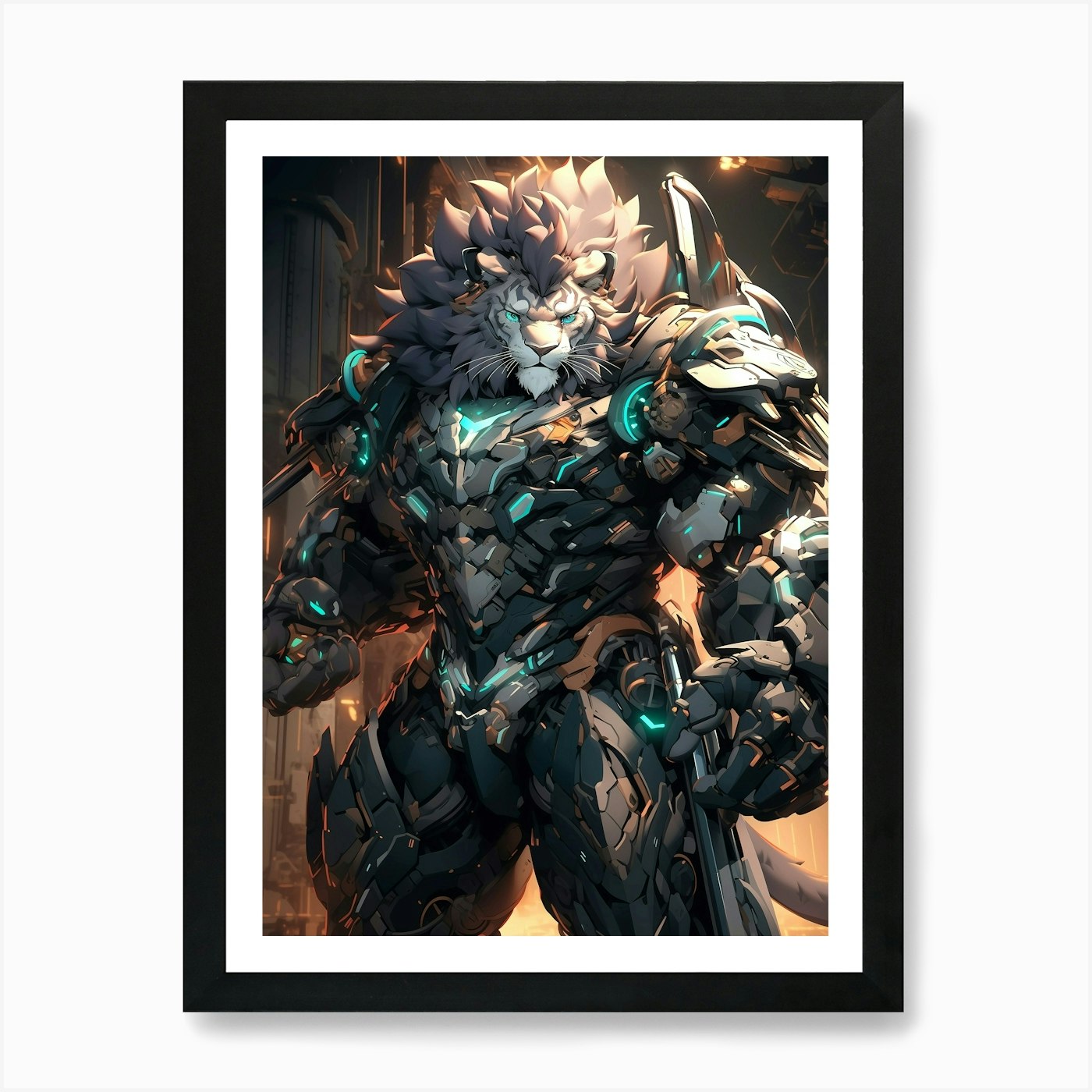 Overwatch Lion Art Print Framed Wall Art Poster Canvas Print Picture