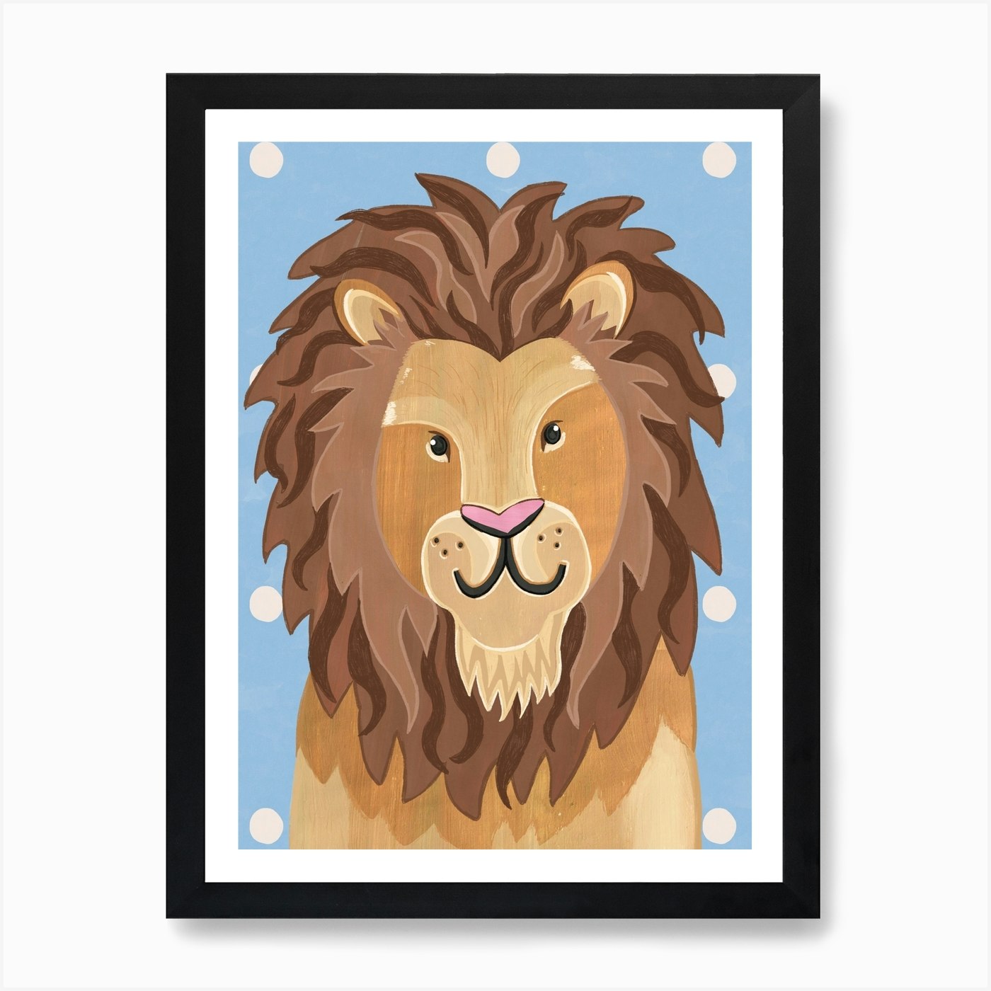 Leo The Lion Art Print Framed Wall Art Poster Canvas Print Picture