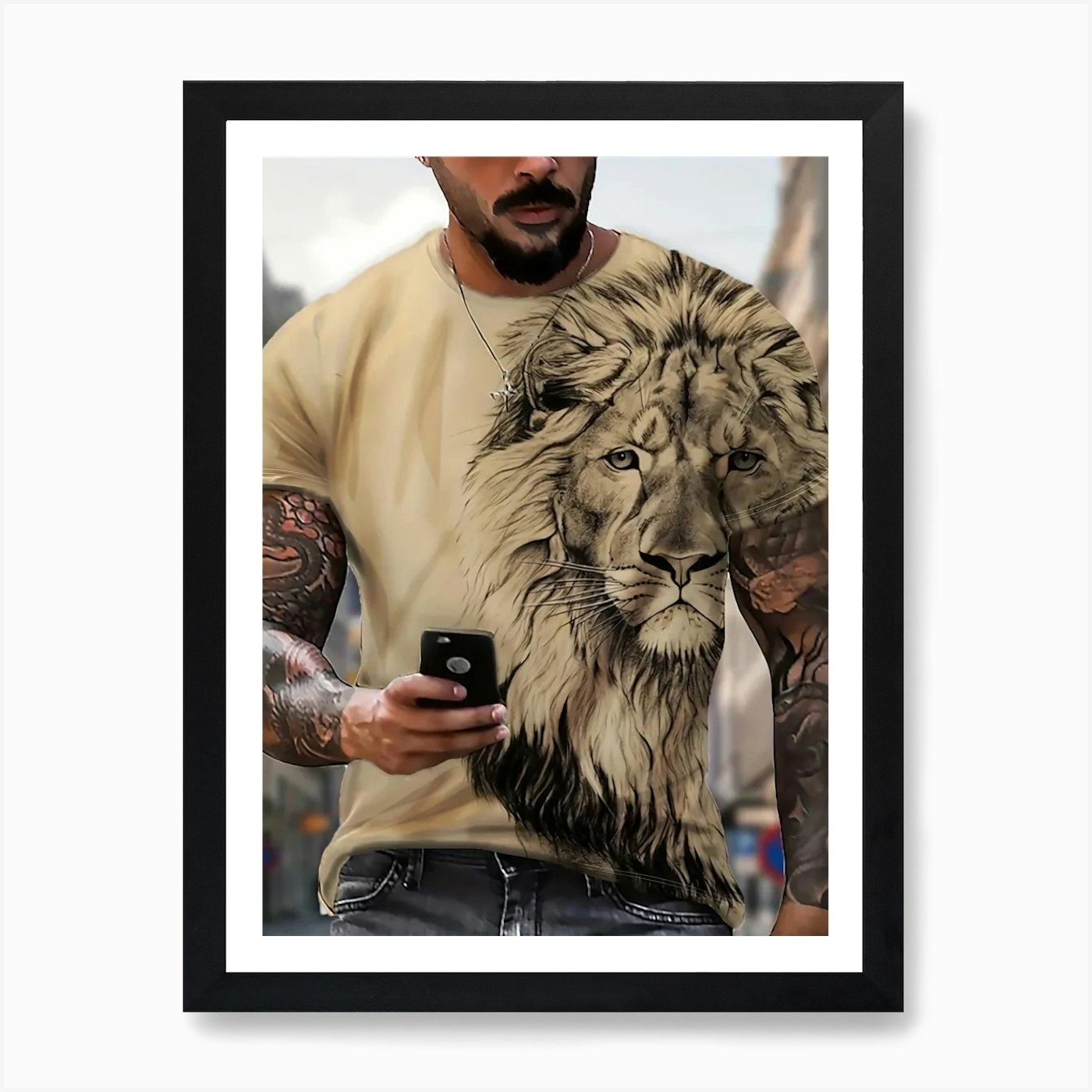 Lion th Art Print Framed Wall Art Poster Canvas Print Picture