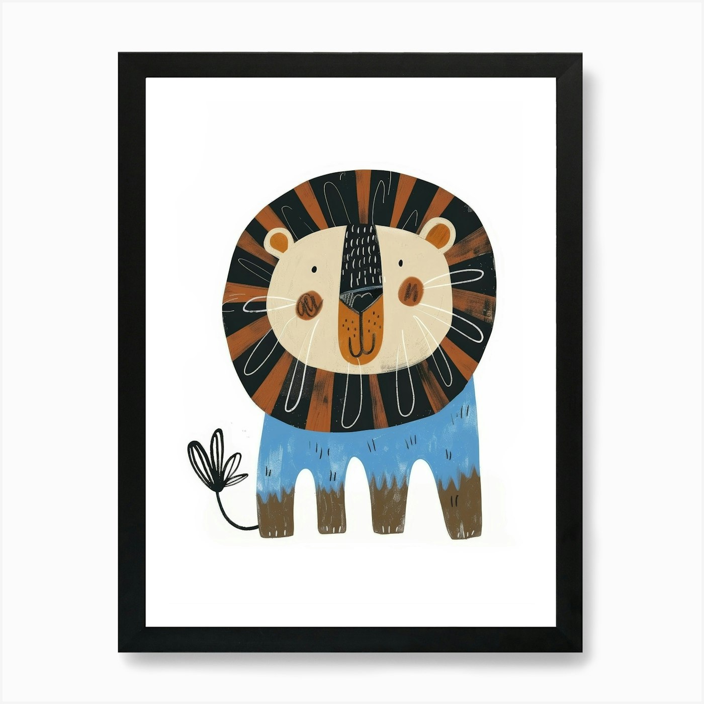Lion Painting 9 Art Print Framed Wall Art Poster Canvas Print Picture