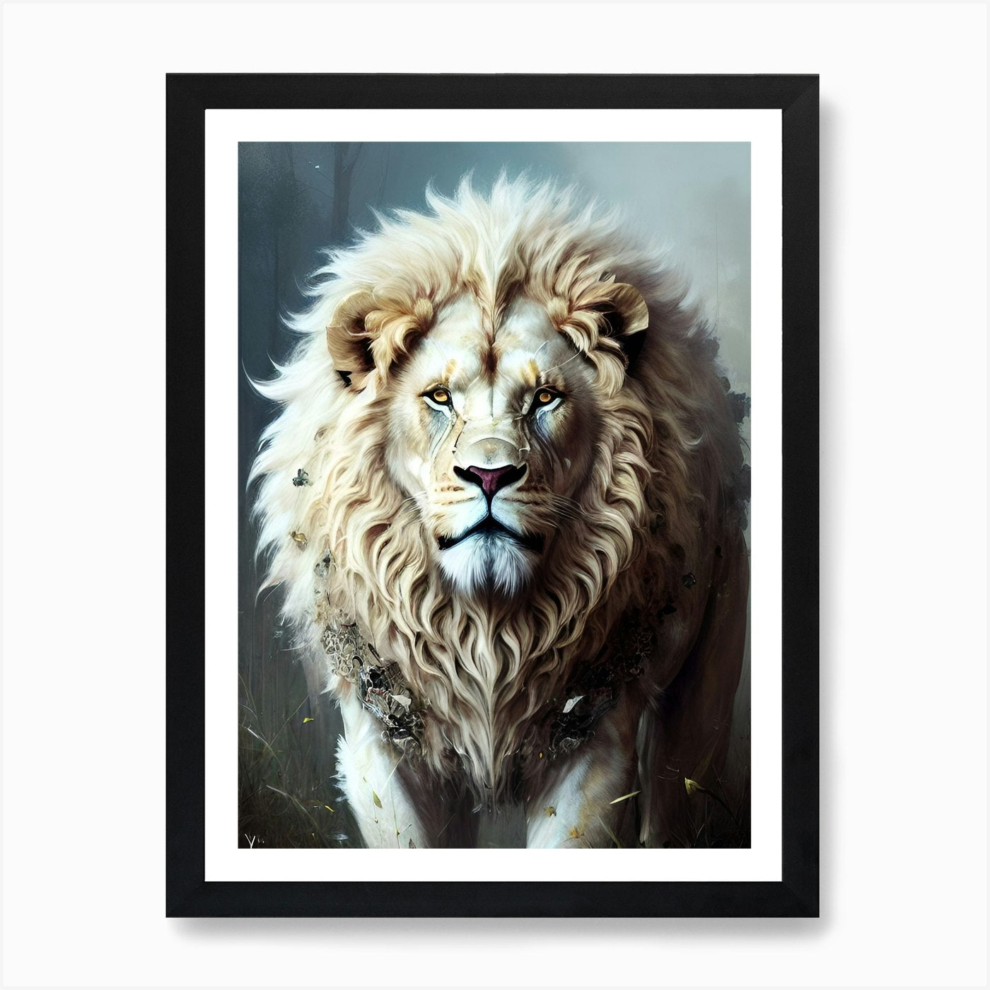 Lion art 43 Art Print Framed Wall Art Poster Canvas Print Picture