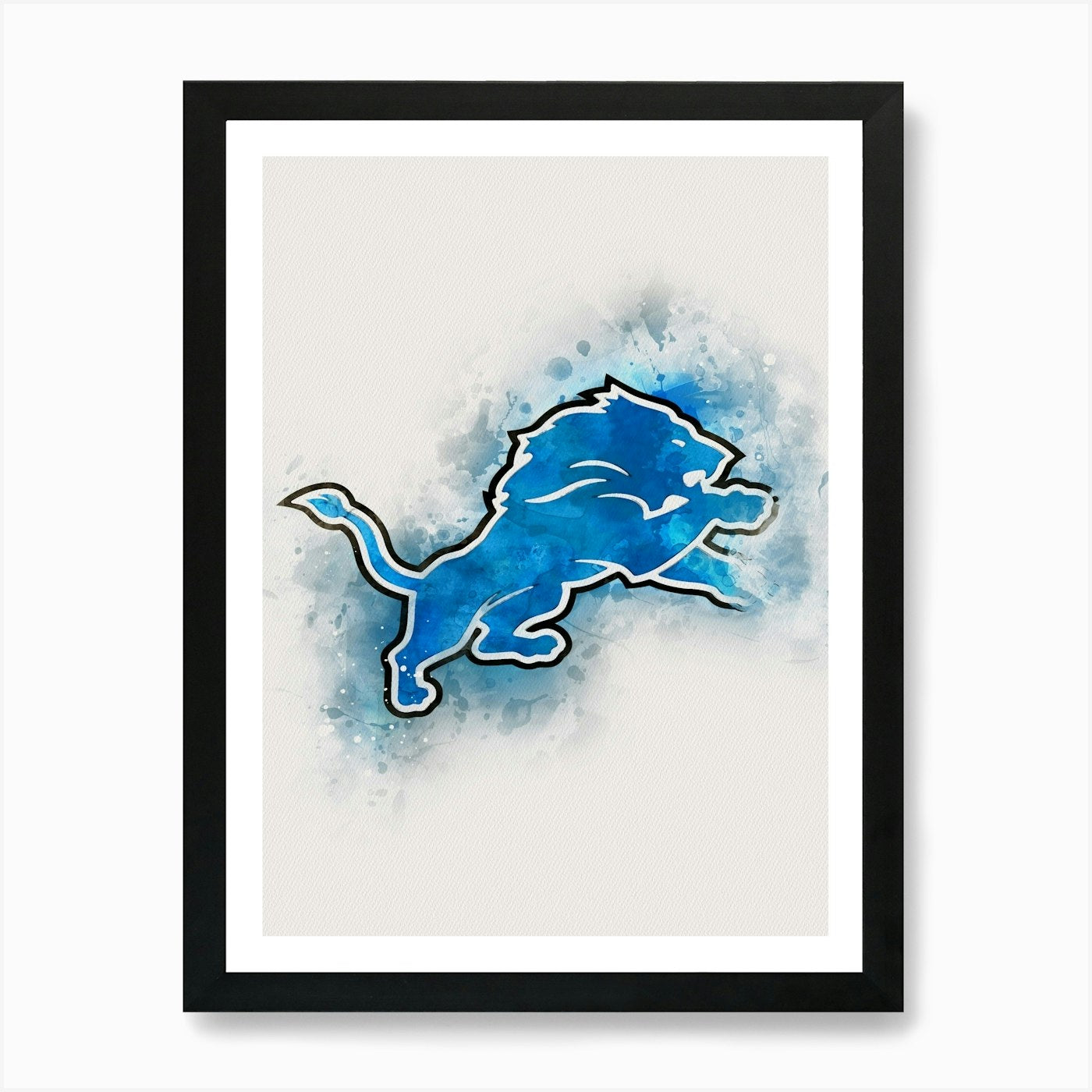 Detroit Lions 3 Art Print Framed Wall Art Poster Canvas Print Picture