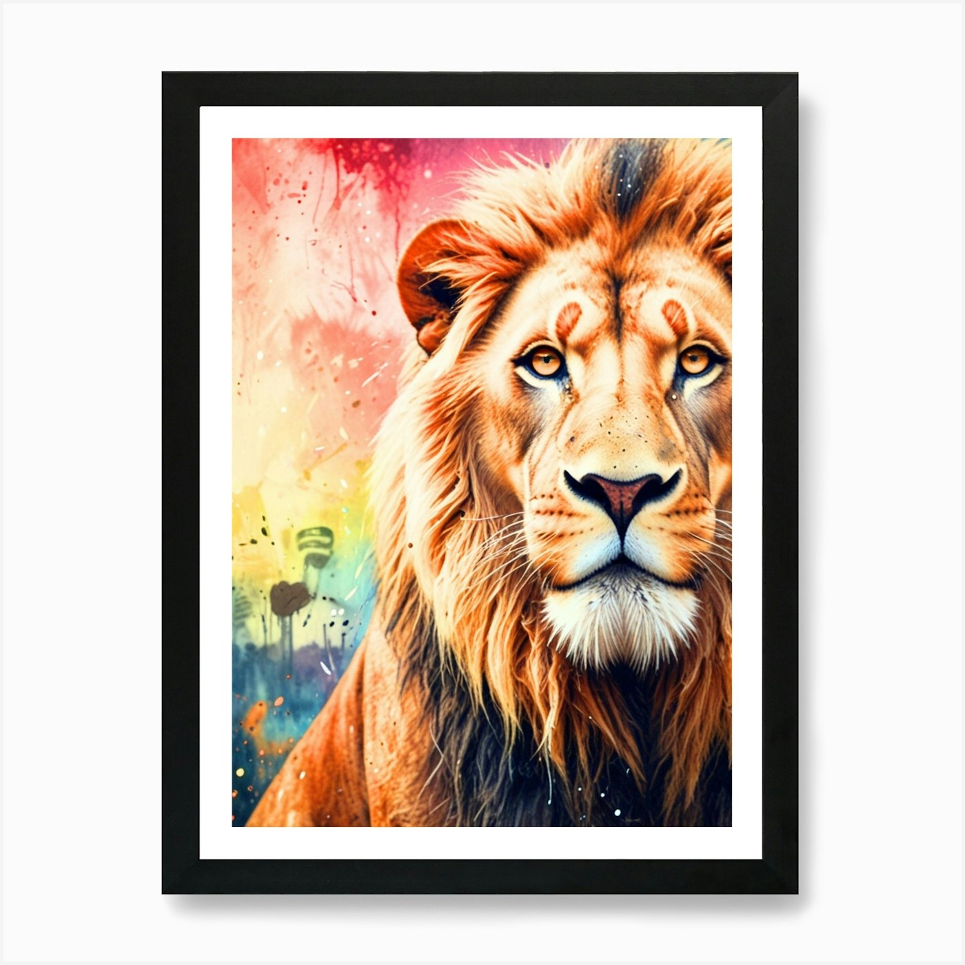 Lion Painting Art Print Framed Wall Art Poster Canvas Print Picture