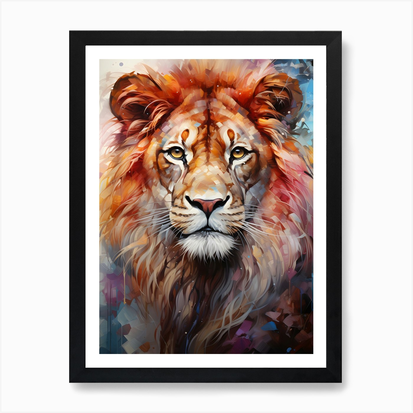 Lion Painting Art Print Framed Wall Art Poster Canvas Print Picture