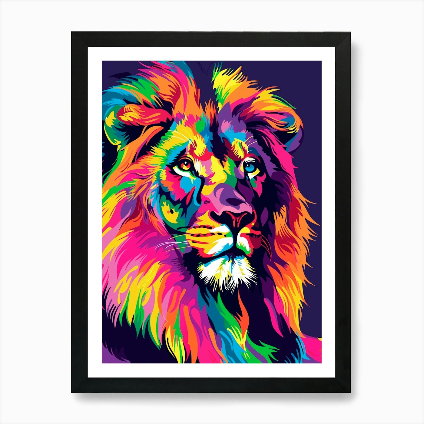 Lion Painting Art Print Framed Wall Art Poster Canvas Print Picture