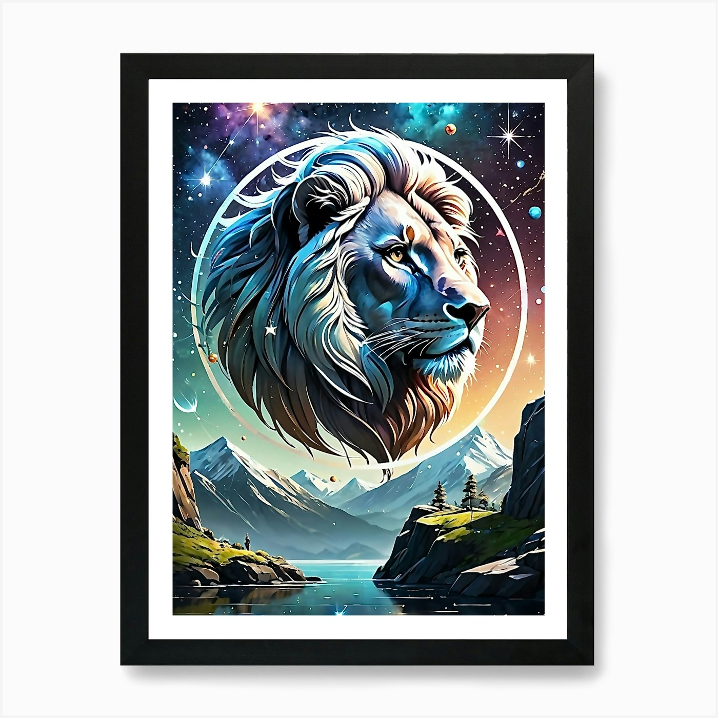 Lion Astrological sign Art Print Framed Wall Art Poster Canvas Print Picture