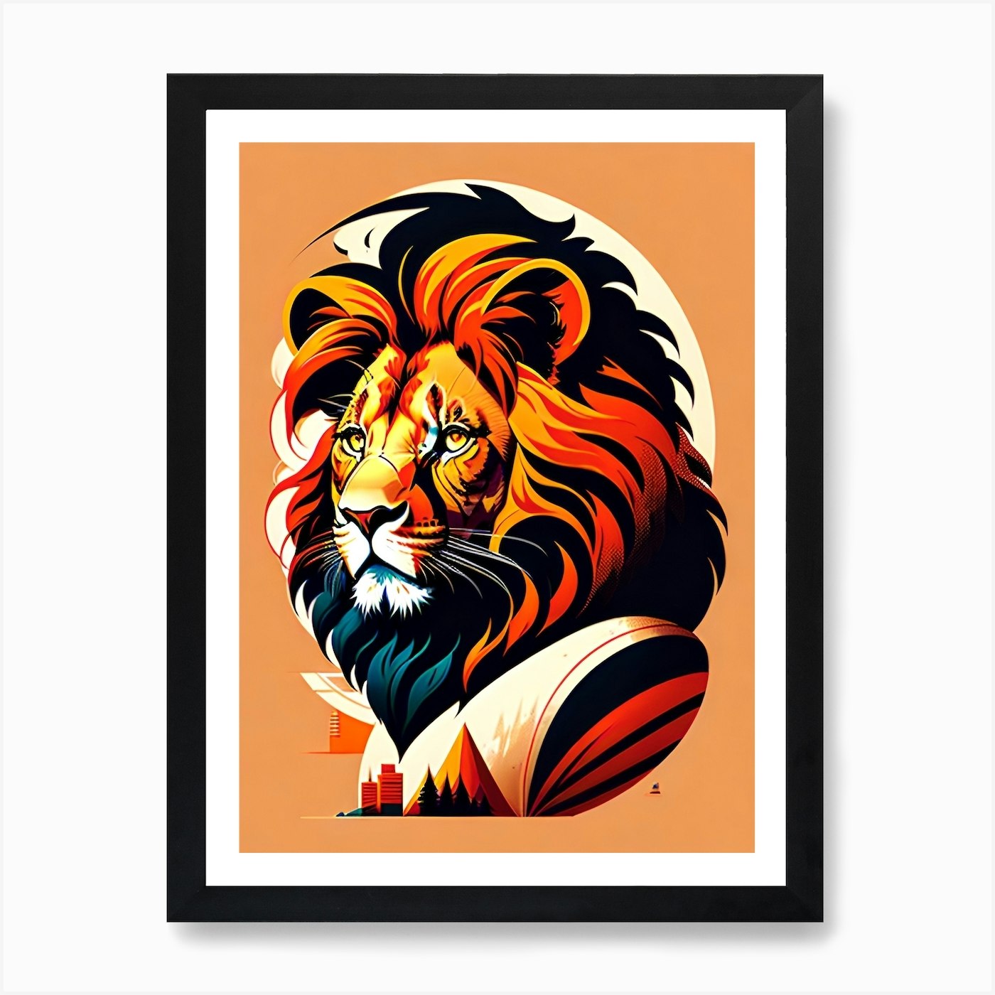 Lion Art Print Framed Wall Art Poster Canvas Print Picture