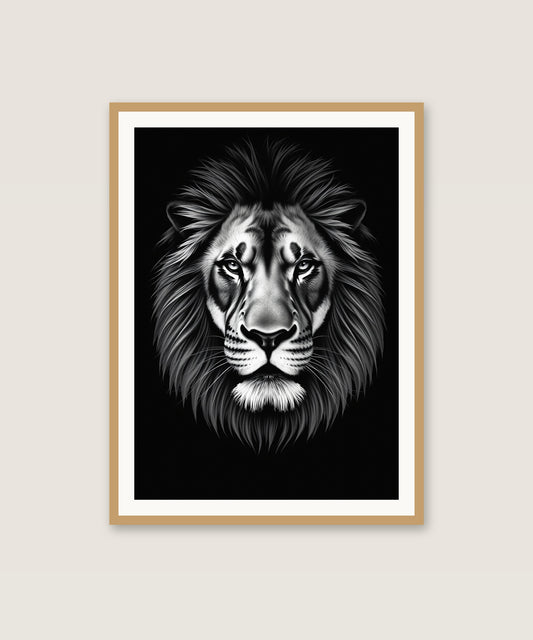 Ink Lion Portrait
