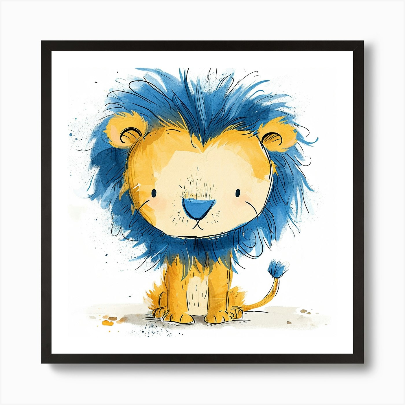 Little Lion Canvas Print Art Print Framed Wall Art Poster Canvas Print Picture