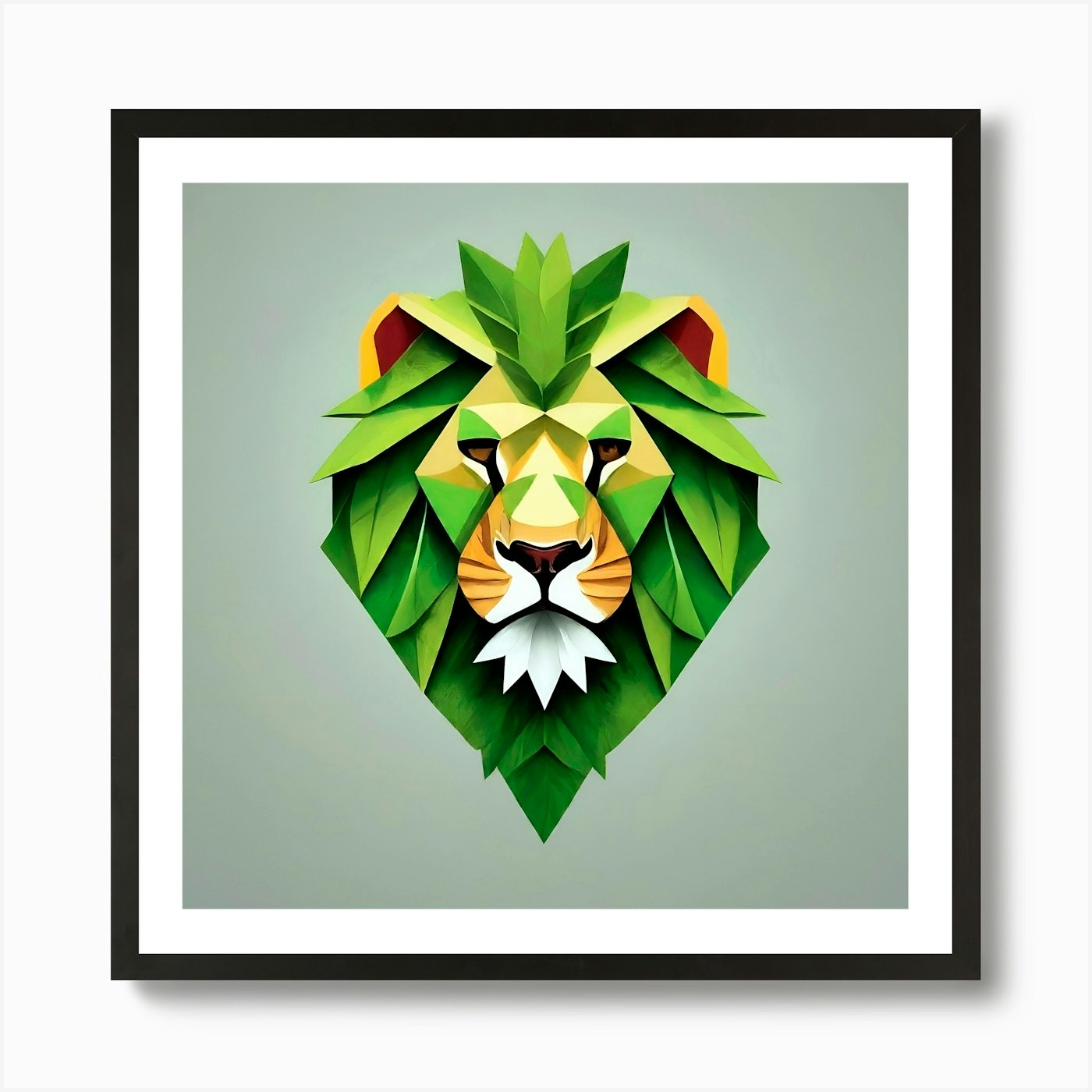 Lion Head 4 Art Print Framed Wall Art Poster Canvas Print Picture