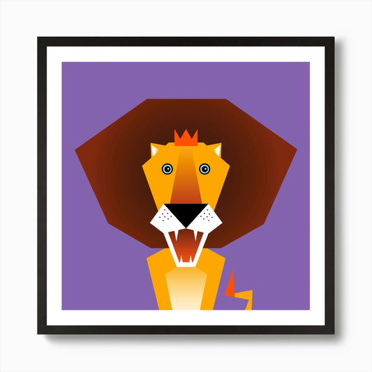 Kids Room Lion Art Print Framed Wall Art Poster Canvas Print Picture