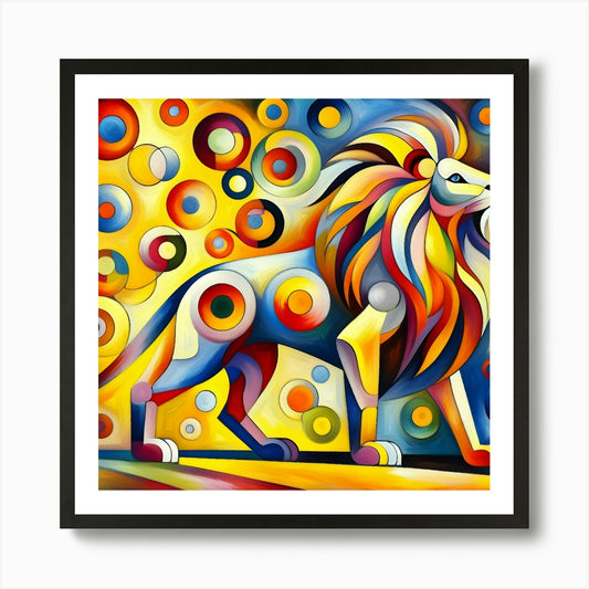 Abstract Lion Painting Art Print Framed Wall Art Poster Canvas Print Picture