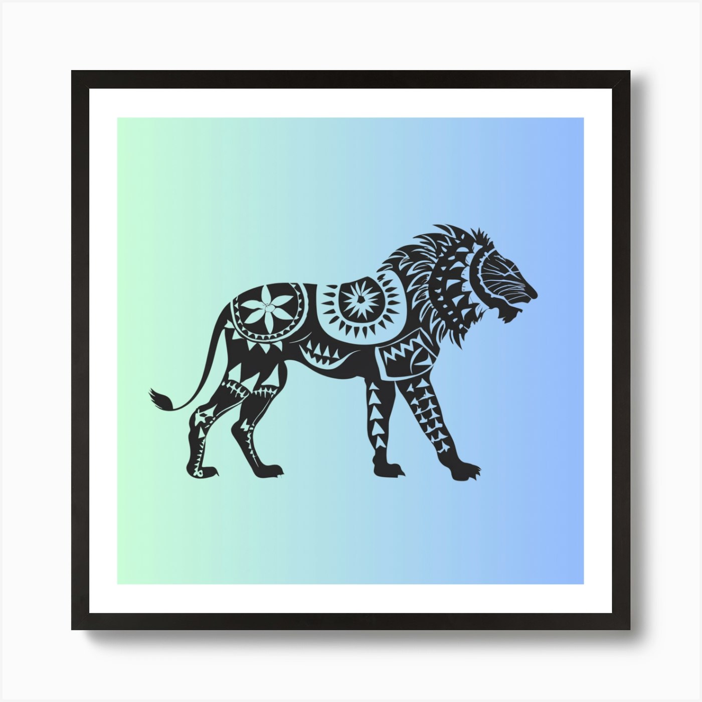 Lion Art 4 Art Print Framed Wall Art Poster Canvas Print Picture
