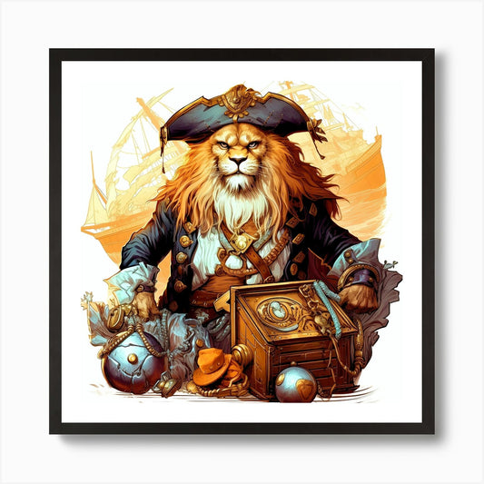 Rich lion Art Print Framed Wall Art Poster Canvas Print Picture