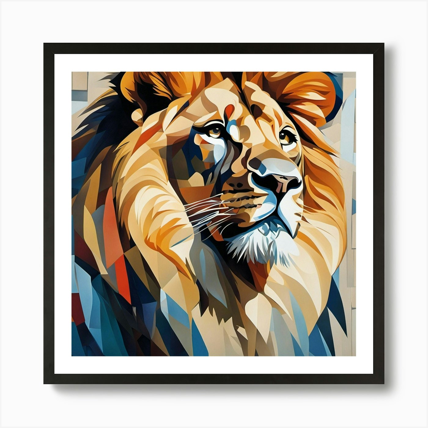 Lion Painting Art Print Framed Wall Art Poster Canvas Print Picture