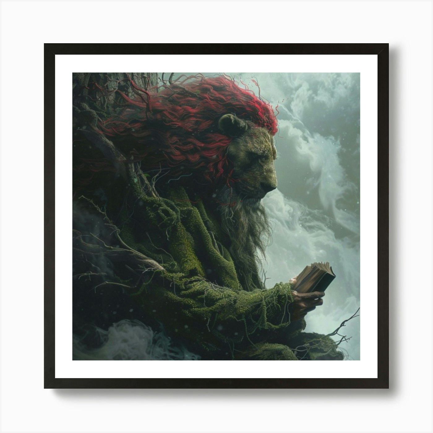 Lion, The Witch And The Wardrobe Ar Framed Wall Art Poster Canvas Print Picture